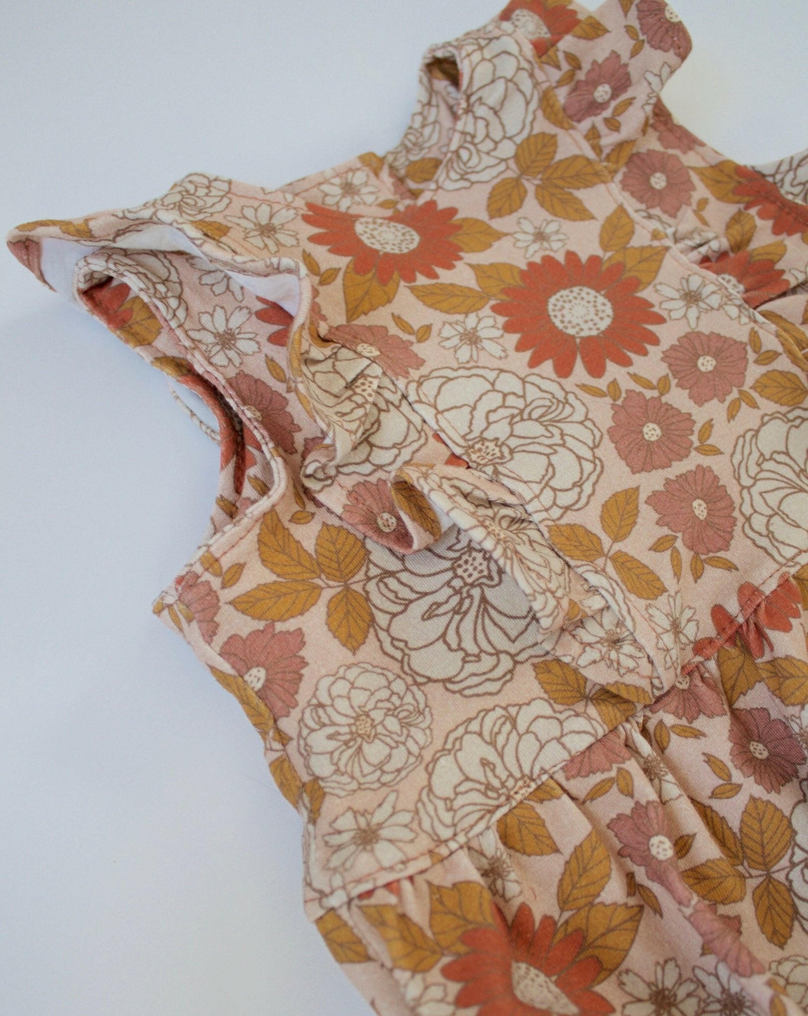 Floral Ruffle Romper Clothing Two Little Moons