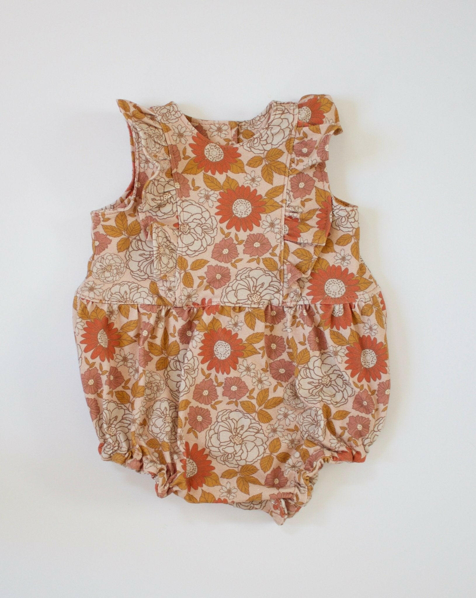 Floral Ruffle Romper Clothing Two Little Moons