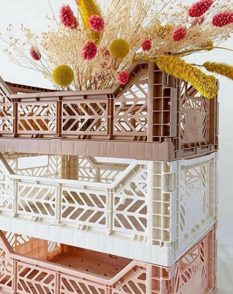 Folding Crate - Warm Taupe Toy Storage Aykasa