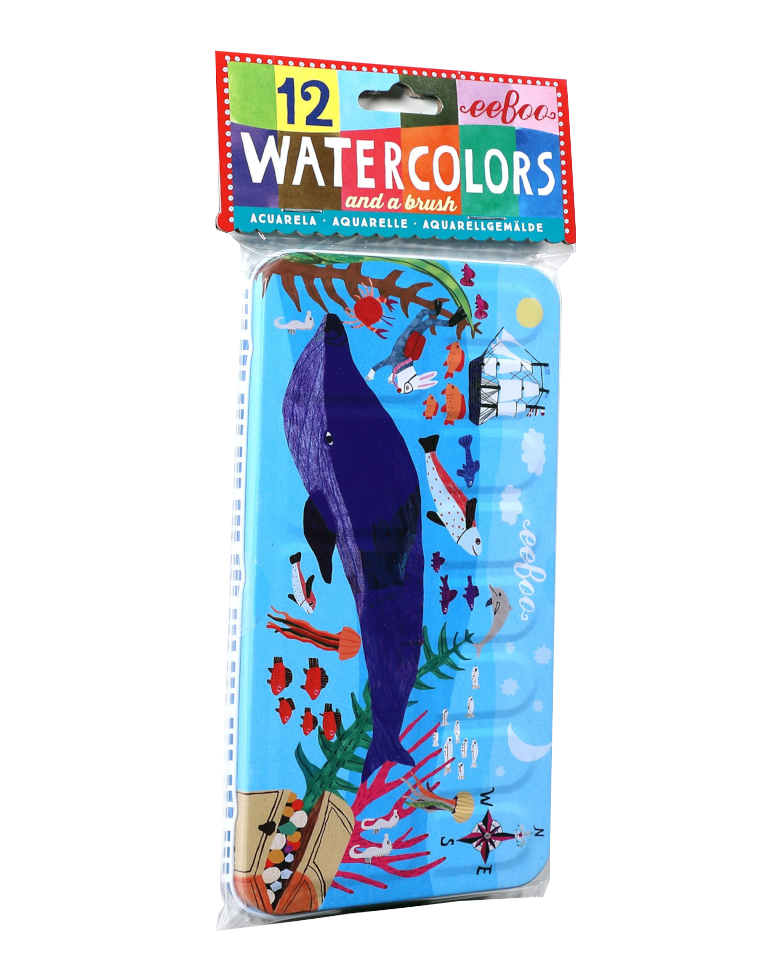 In the Sea 12-pod Watercolor Set Arts & Crafts eeboo