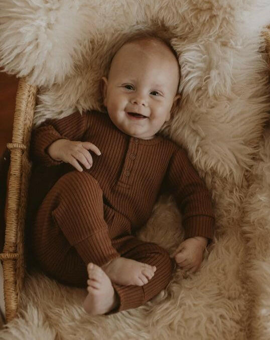 The Ribbed Onesie - Bronze Clothing The Simple Folk