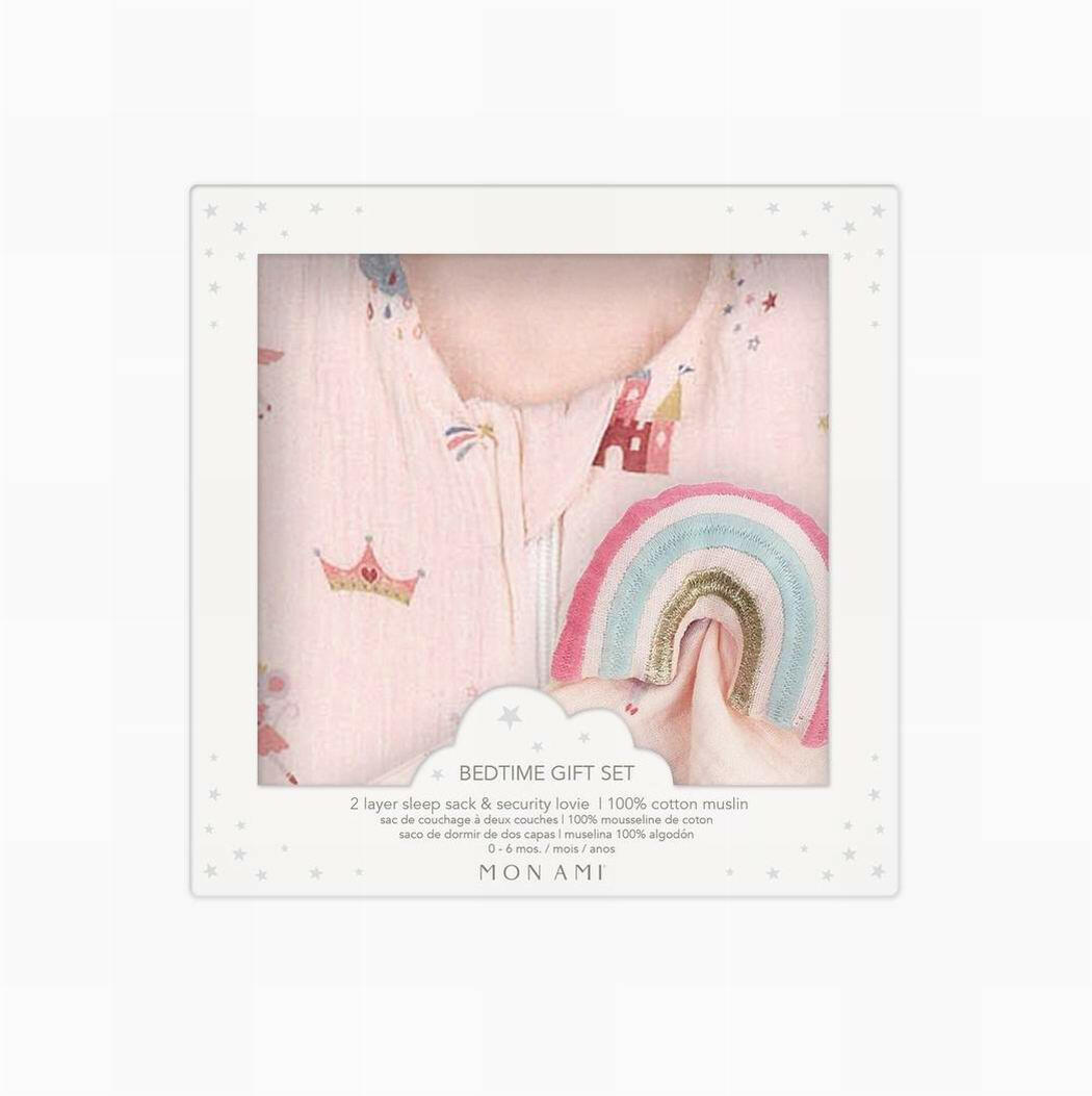 CHATEAU MAGIQUE - CORAL PINK SLEEP SACK AND LOVIE GIFT SET Clothing Accessories MON AMI