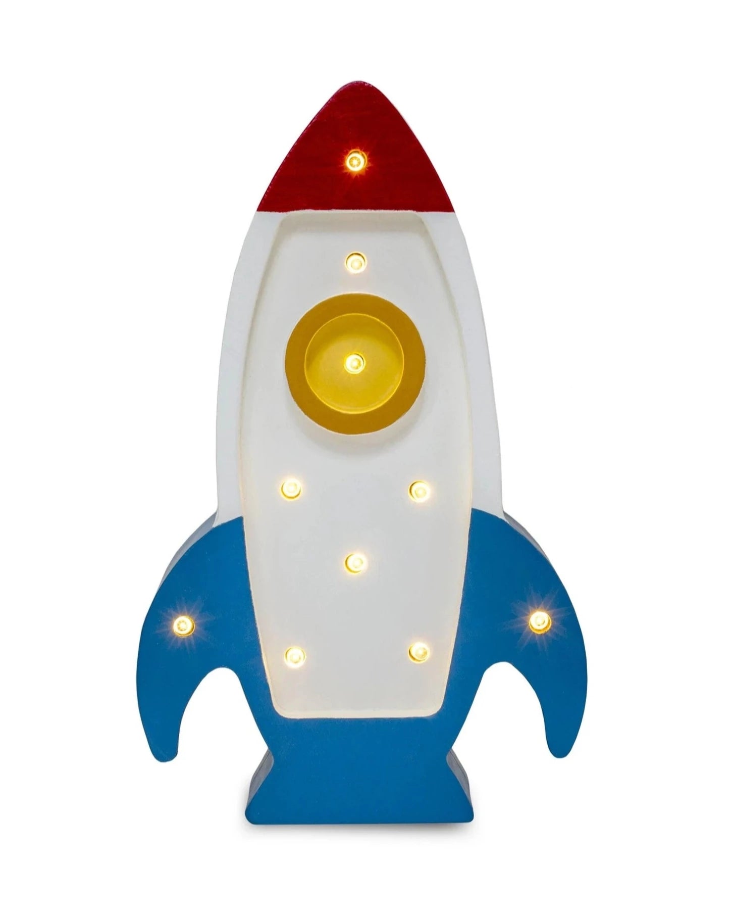 Little Lights Mini Rocket Ship Lamp Lighting Little Lights Galactic White