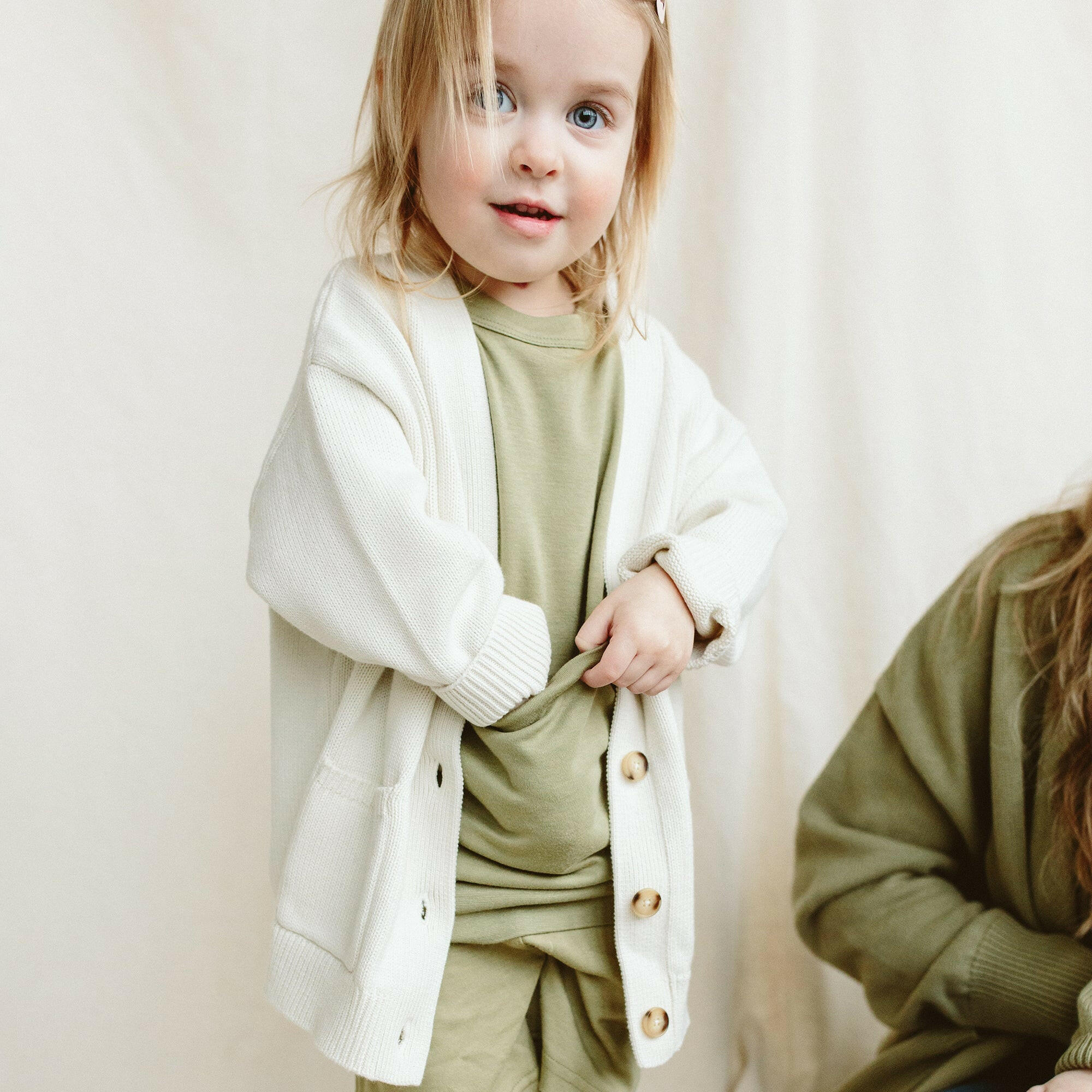 KNIT BUTTON-UP SWEATER | CLOUD sweaters goumikids