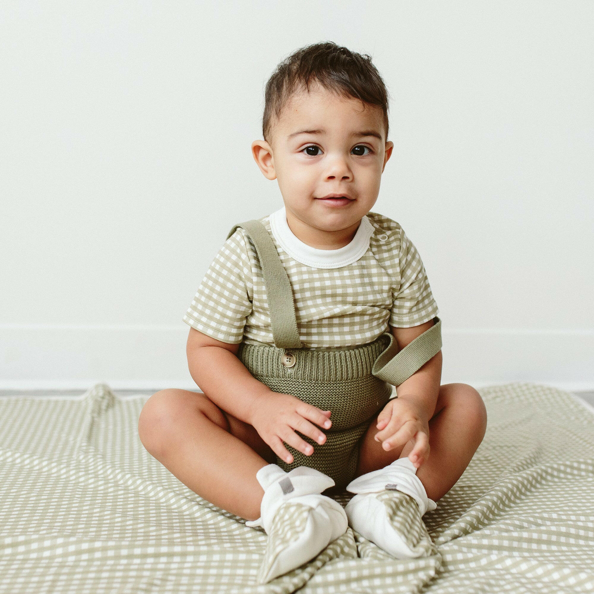 KNIT SUSPENDER BLOOMERS | ARTICHOKE rompers goumikids