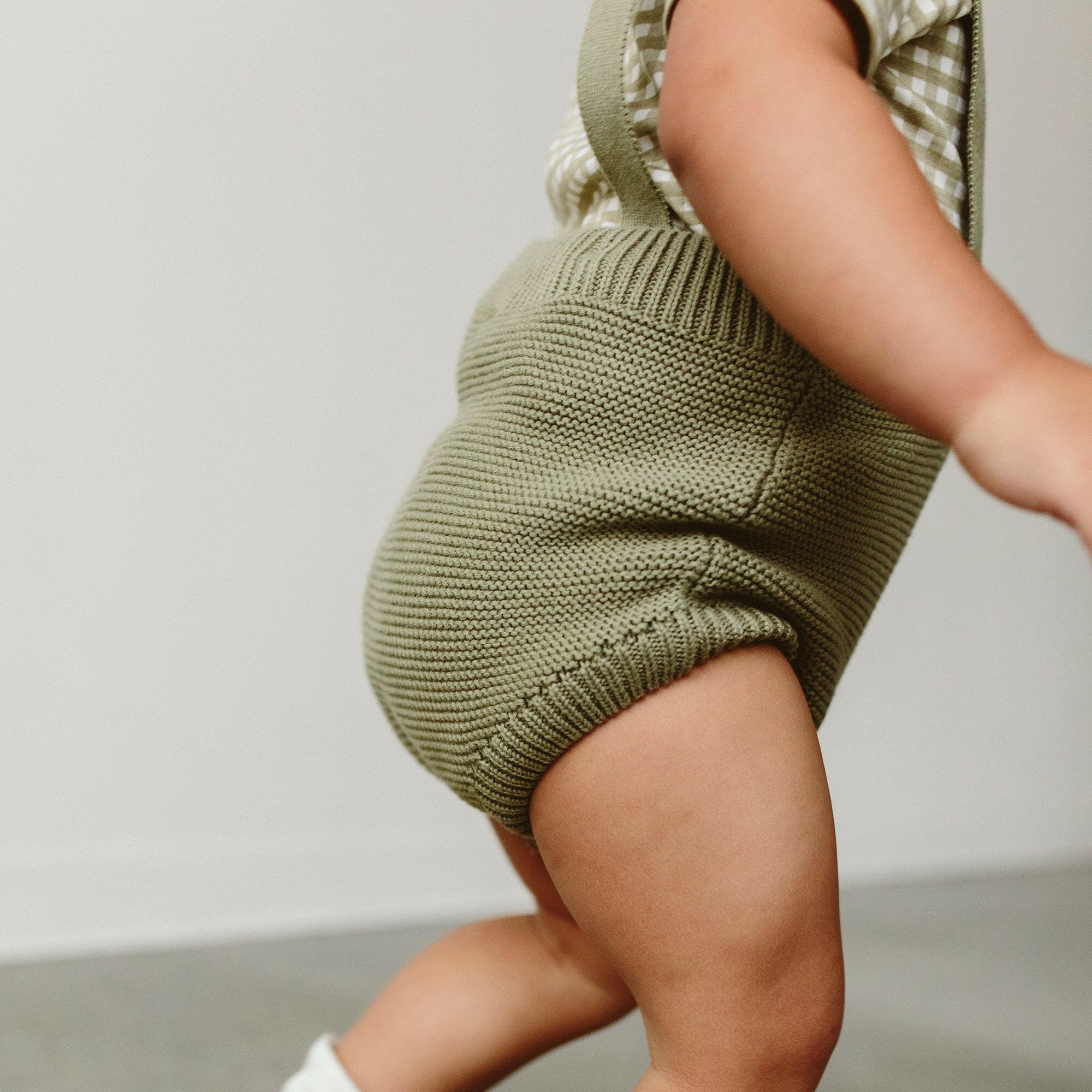 KNIT SUSPENDER BLOOMERS | ARTICHOKE rompers goumikids