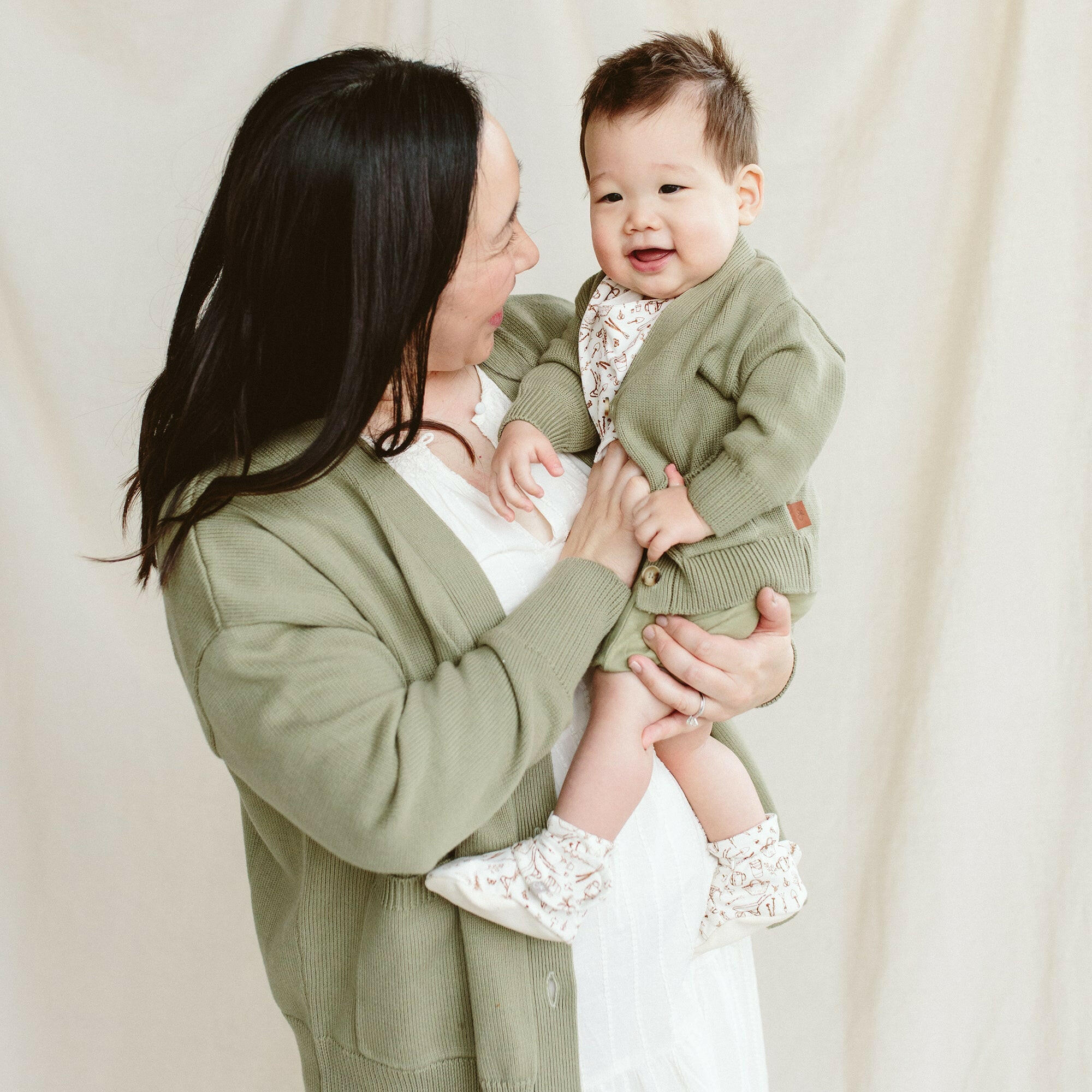 KNIT BUTTON-UP SWEATER | ARTICHOKE sweaters goumikids