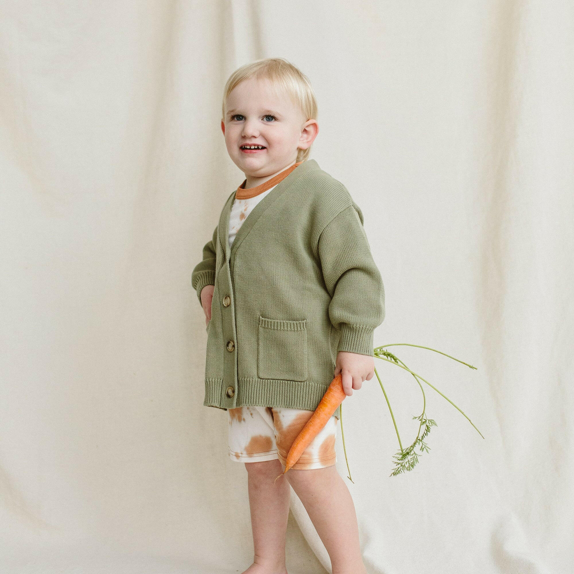 KNIT BUTTON-UP SWEATER | ARTICHOKE sweaters goumikids