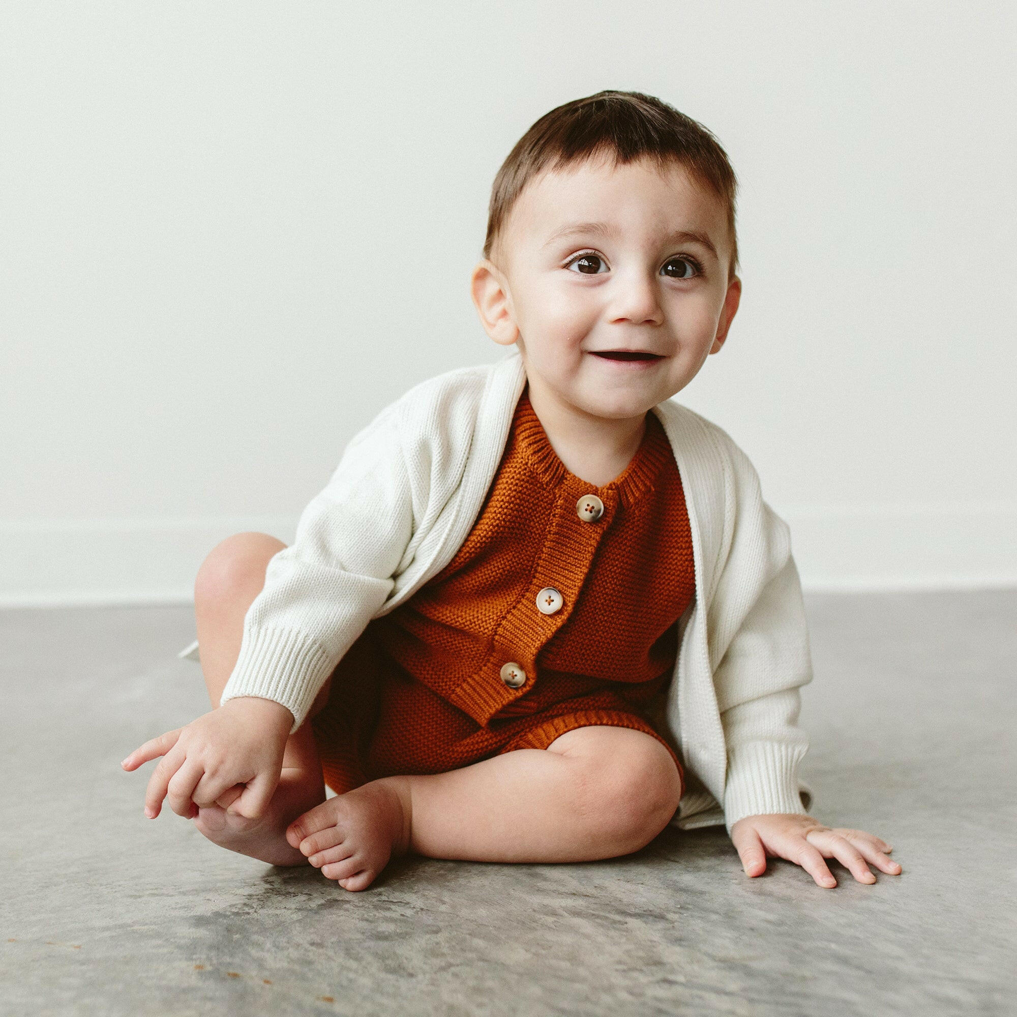 KNIT BUTTON-UP SWEATER | CLOUD sweaters goumikids