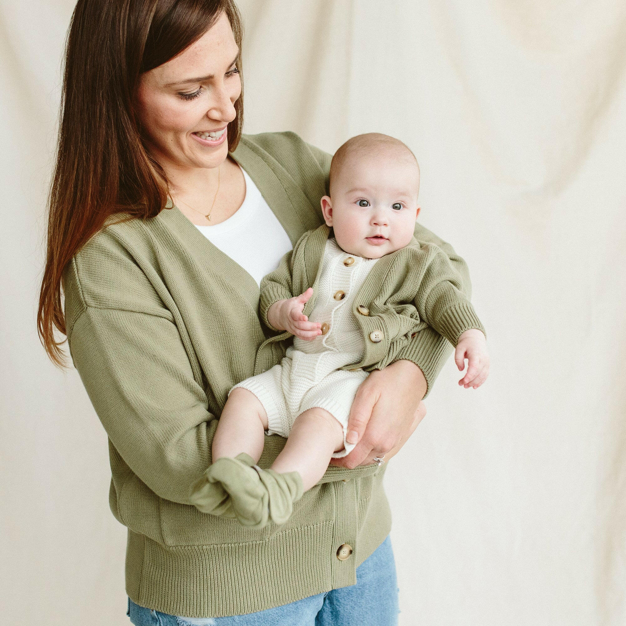 WOMENS KNIT BUTTON-UP SWEATER | ARTICHOKE womens apparel goumikids
