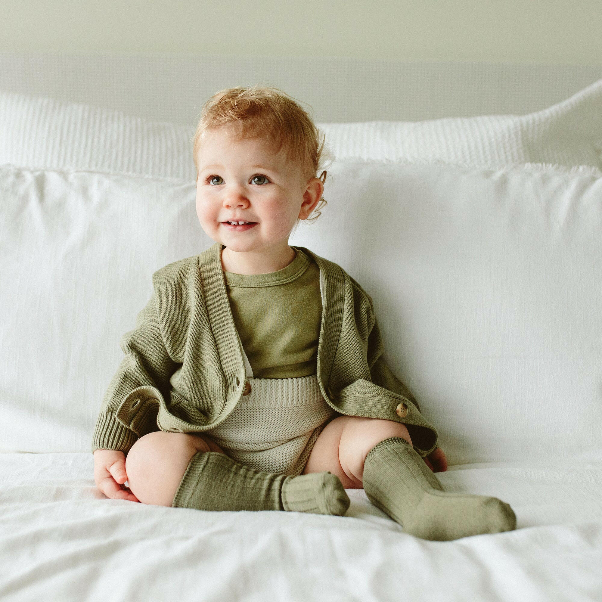 KNIT BUTTON-UP SWEATER | ARTICHOKE sweaters goumikids