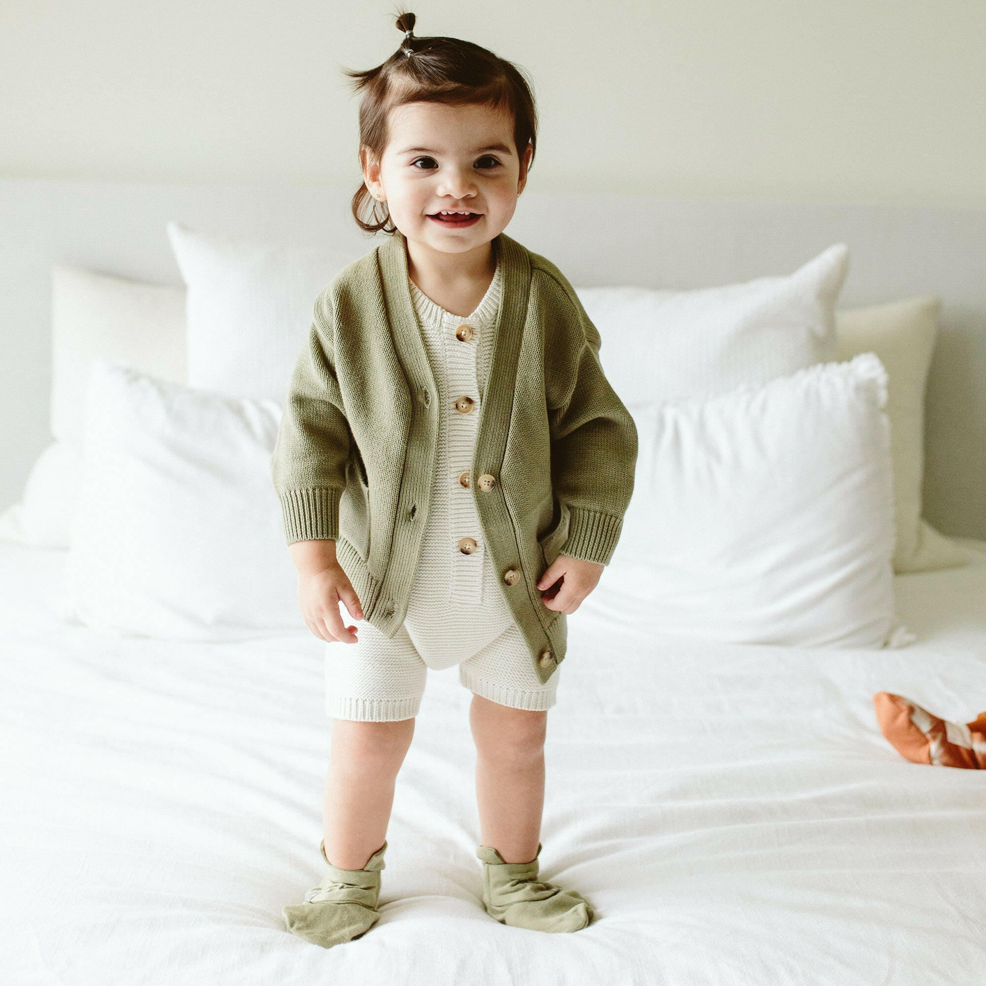 KNIT BUTTON-UP SWEATER | ARTICHOKE sweaters goumikids