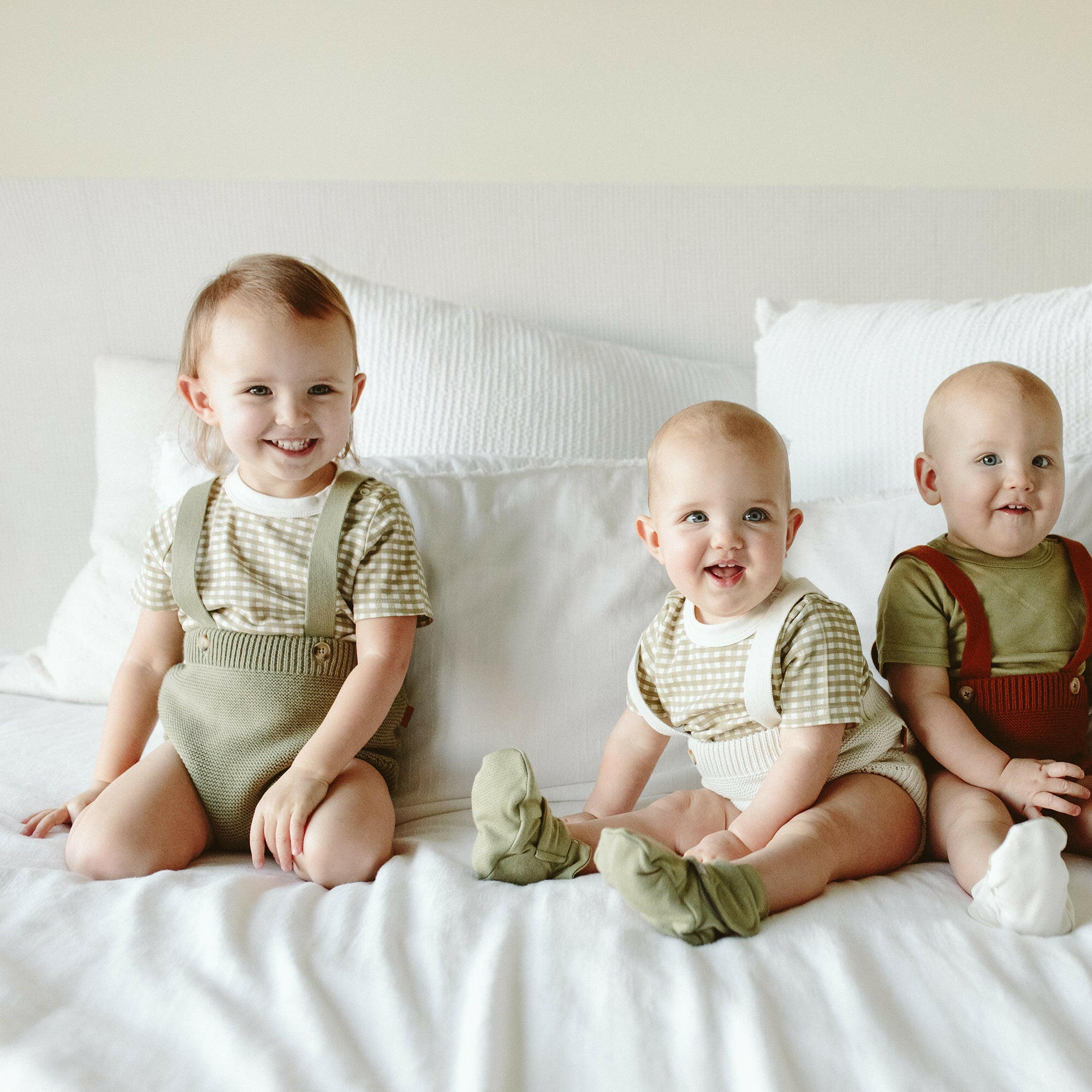 KNIT SUSPENDER BLOOMERS | ARTICHOKE rompers goumikids