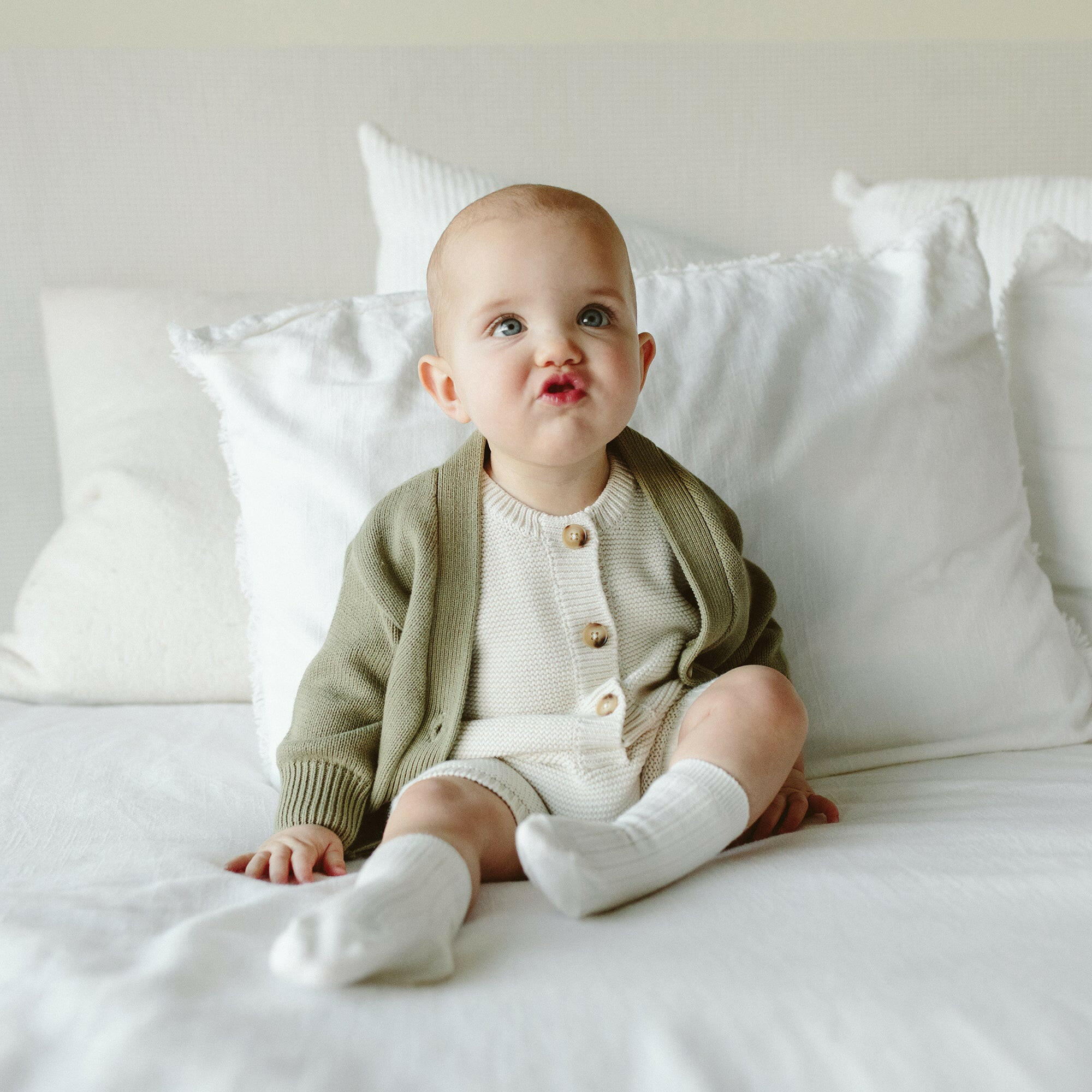 KNIT BUTTON-UP SWEATER | ARTICHOKE sweaters goumikids