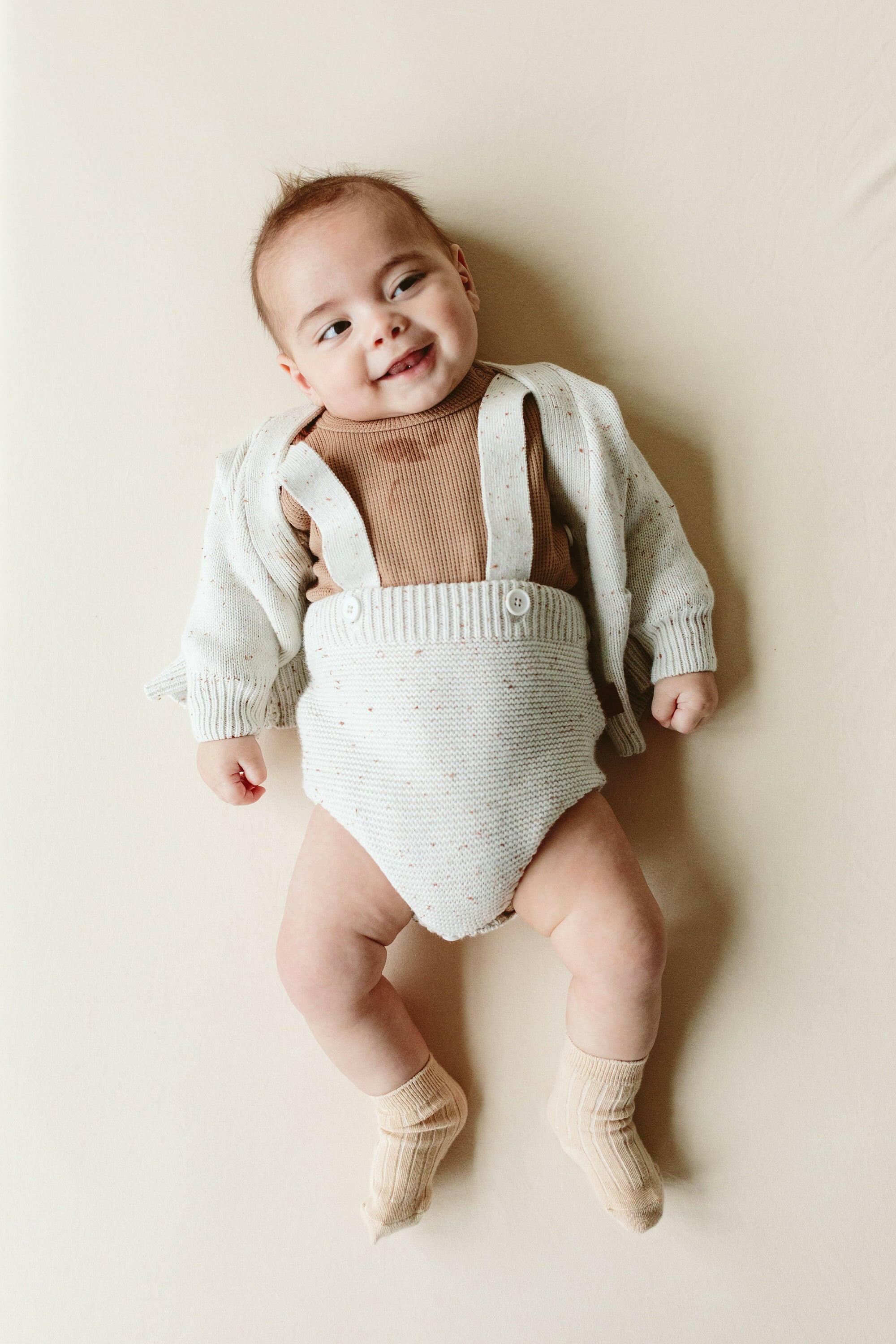 KNIT SUSPENDER BLOOMERS | SHELL rompers goumikids 0-3M