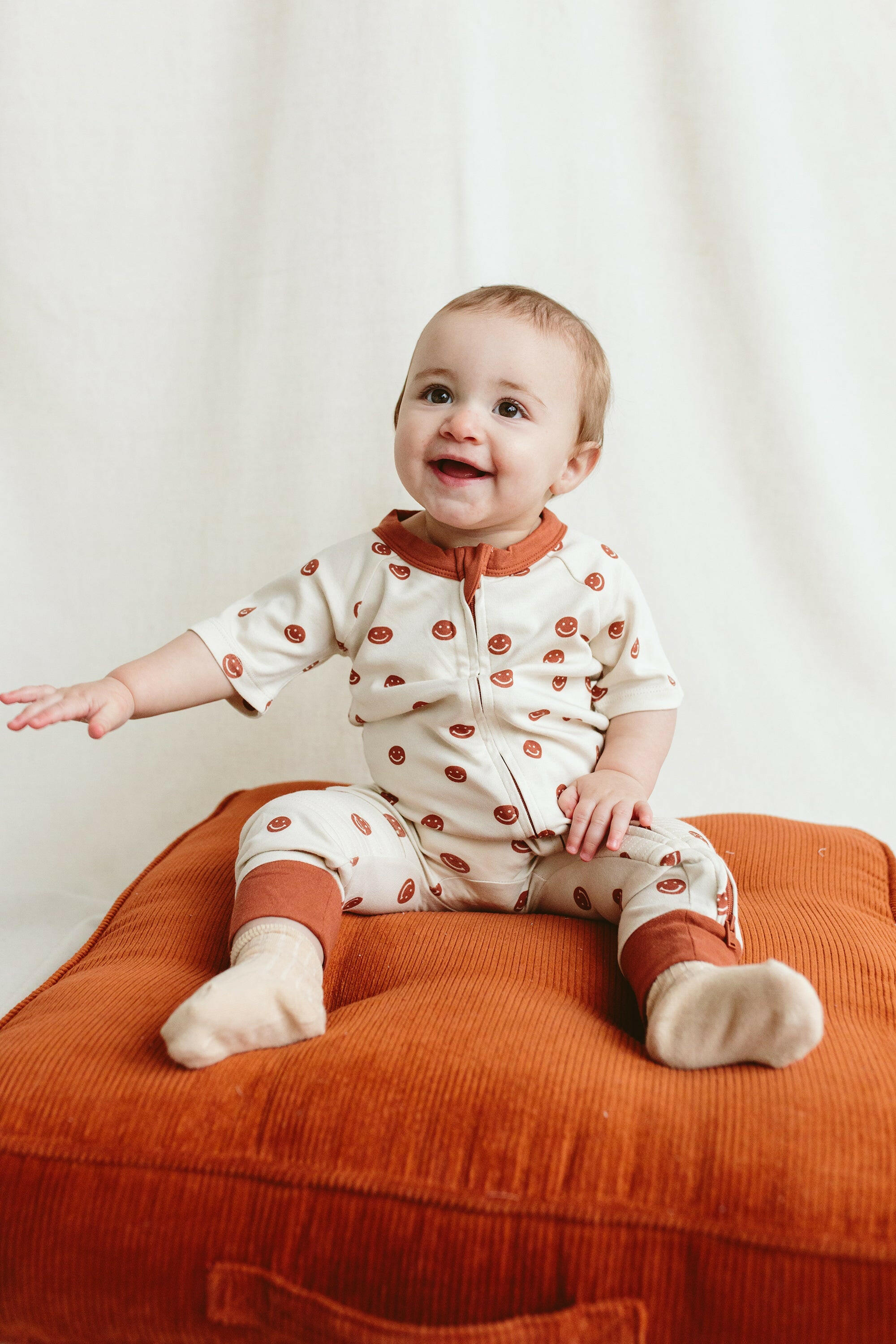 S/S ZIPPER ONEPIECE | HAPPY DOT footies goumikids