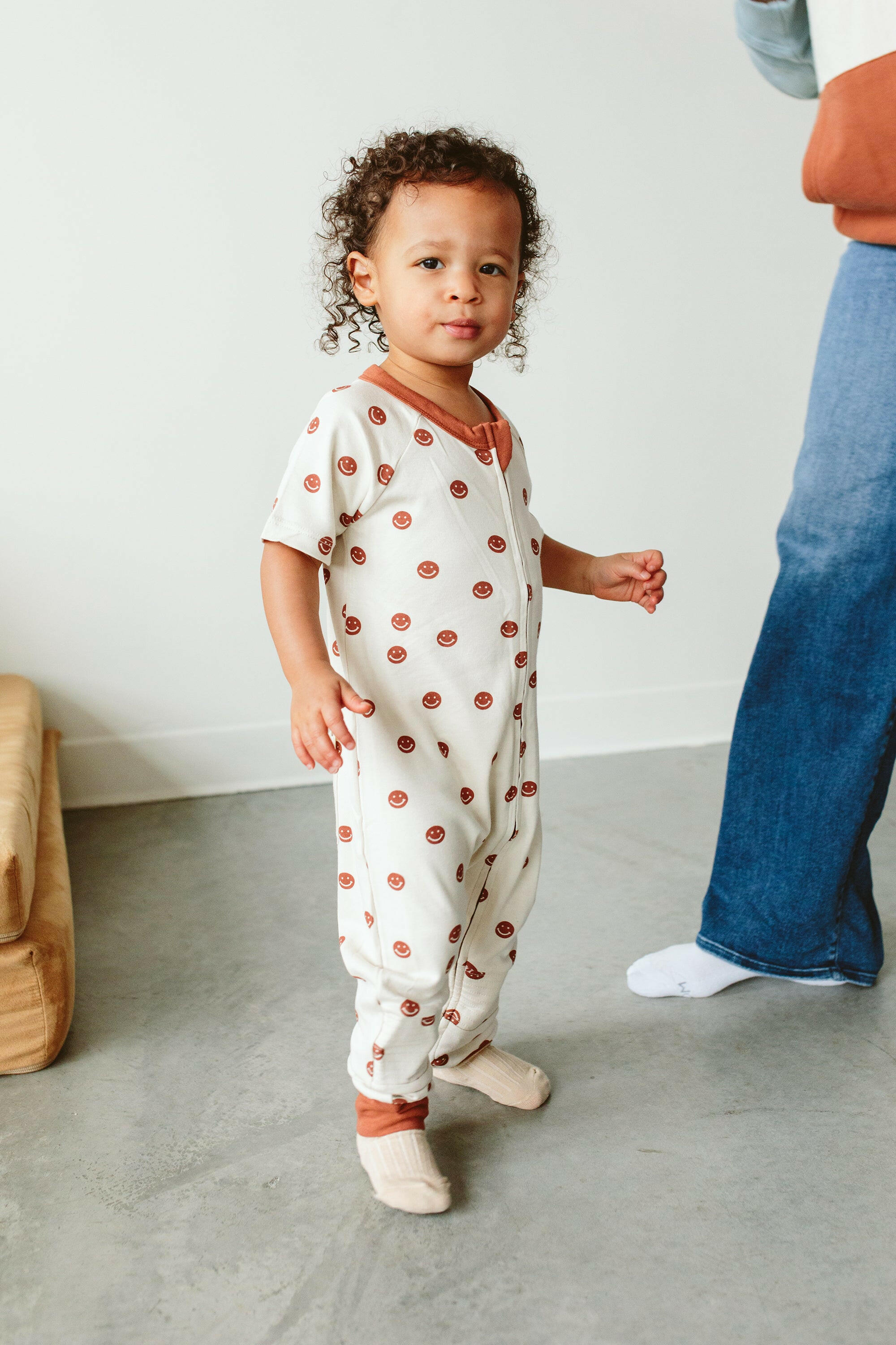 S/S ZIPPER ONEPIECE | HAPPY DOT footies goumikids