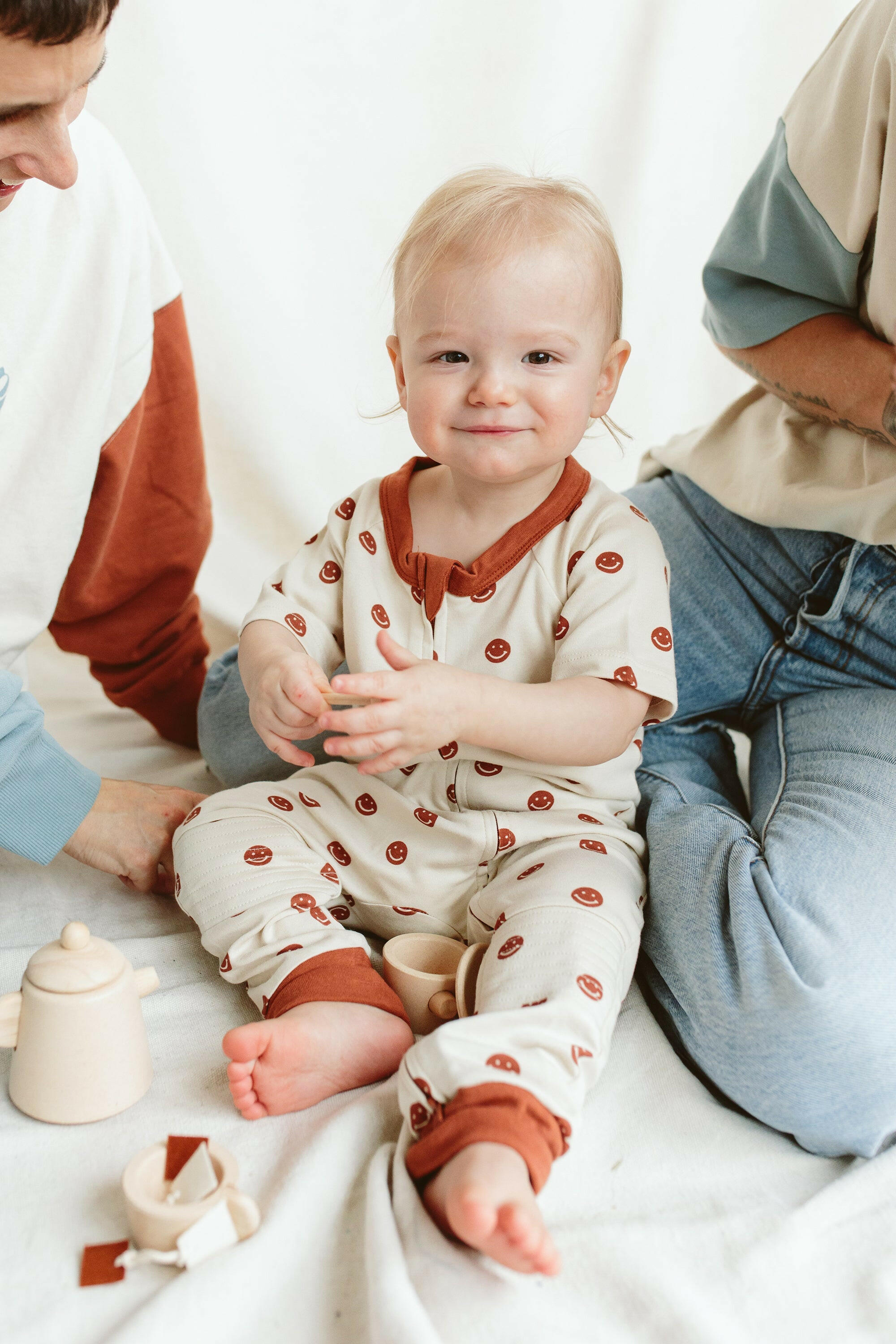 S/S ZIPPER ONEPIECE | HAPPY DOT footies goumikids