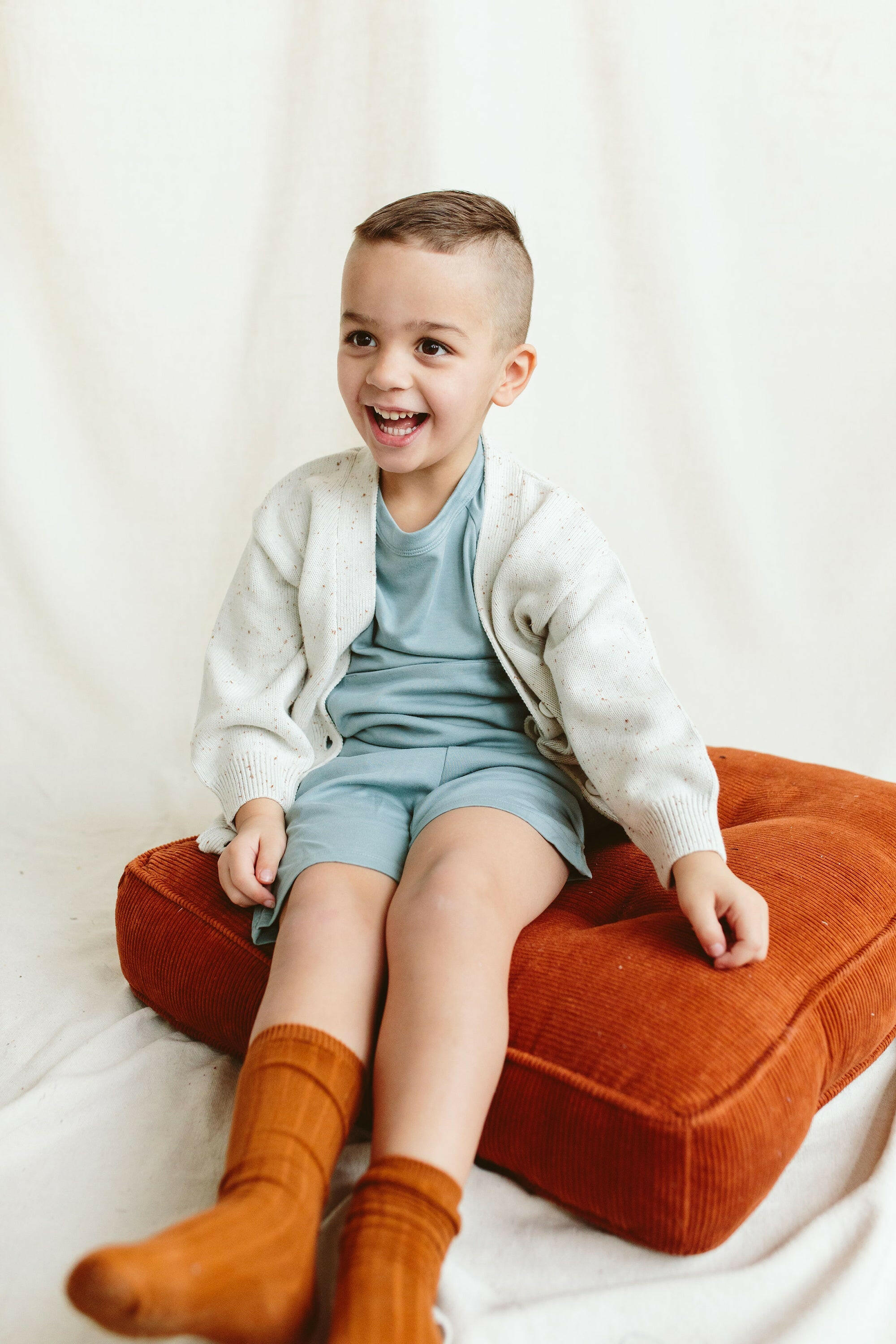 KNIT BUTTON-UP SWEATER | SHELL sweaters goumikids
