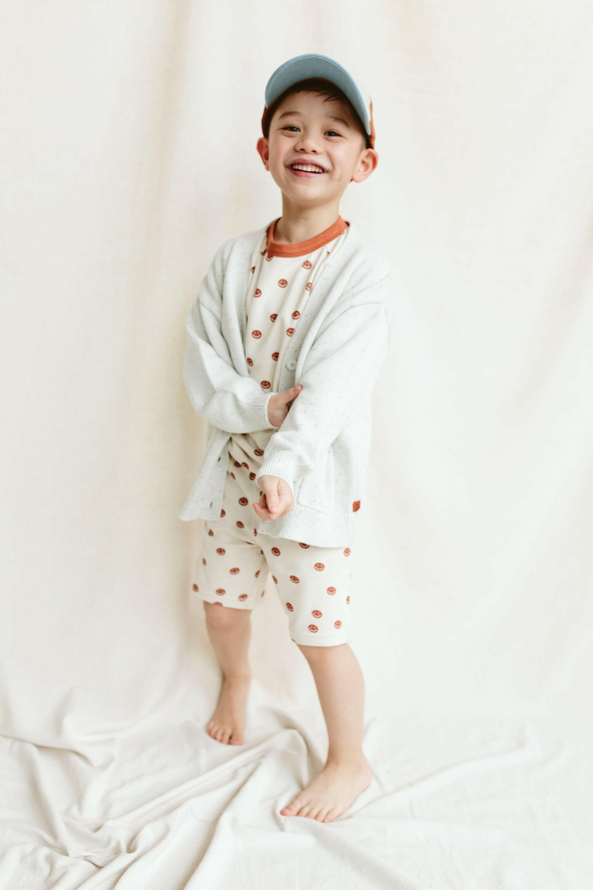 KNIT BUTTON-UP SWEATER | SHELL sweaters goumikids 0-6M