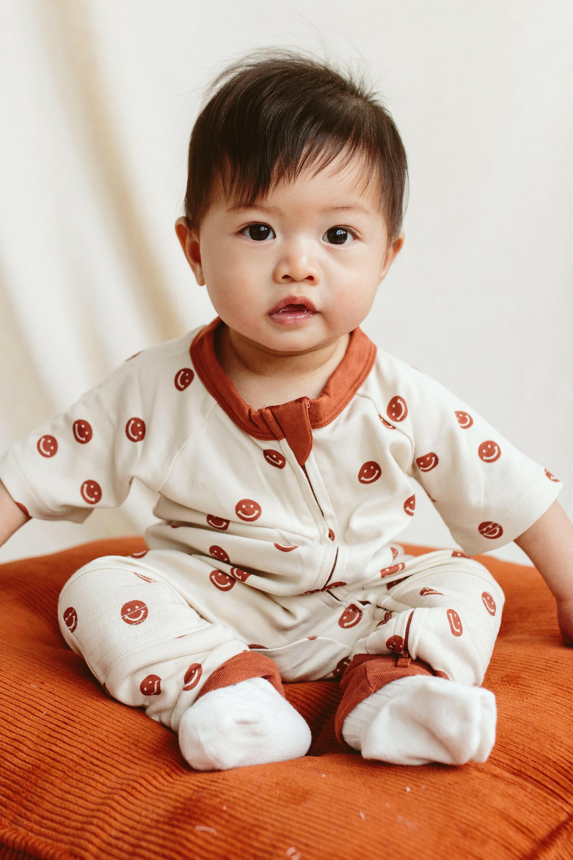 S/S ZIPPER ONEPIECE | HAPPY DOT footies goumikids