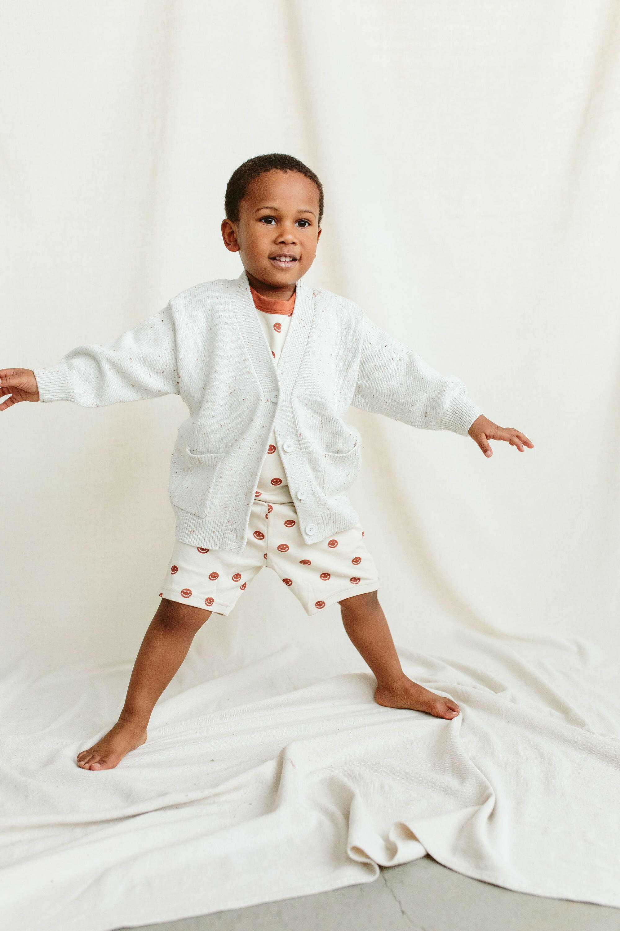 KNIT BUTTON-UP SWEATER | SHELL sweaters goumikids