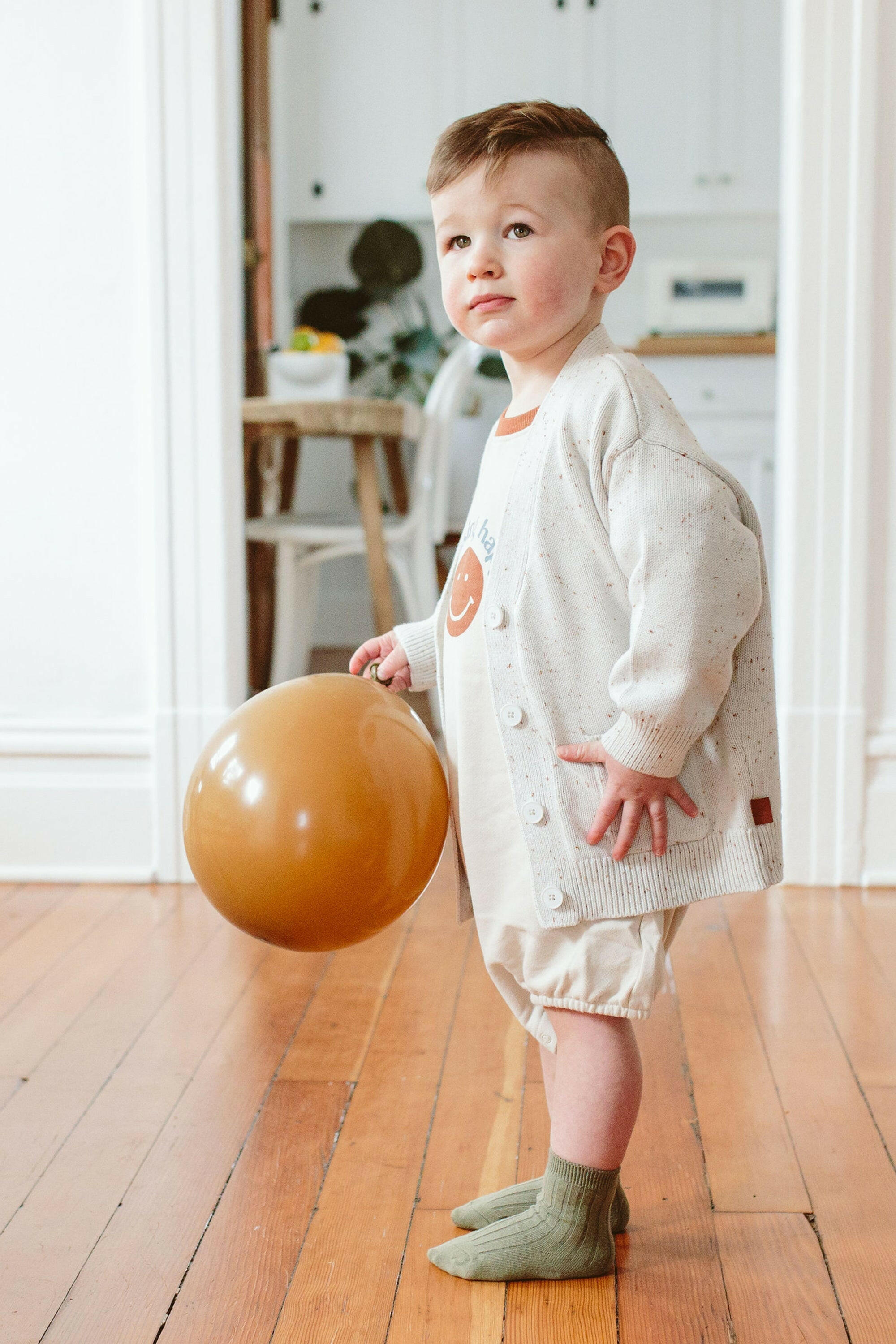 KNIT BUTTON-UP SWEATER | SHELL sweaters goumikids
