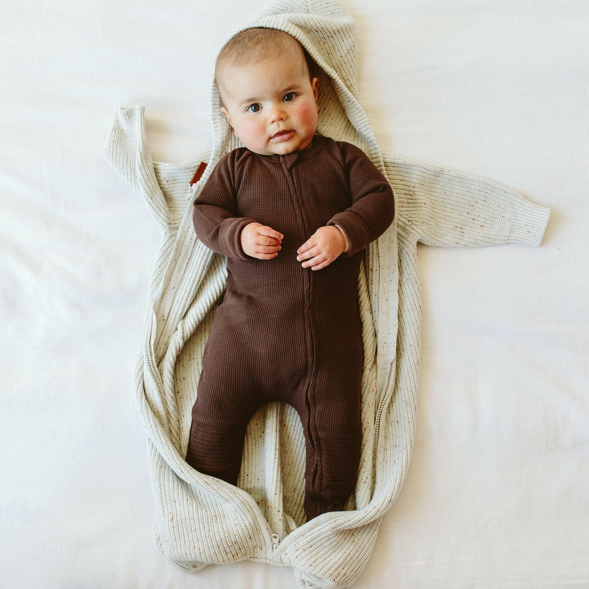 KNIT WEARABLE BLANKET | SHELL Outerwear goumikids