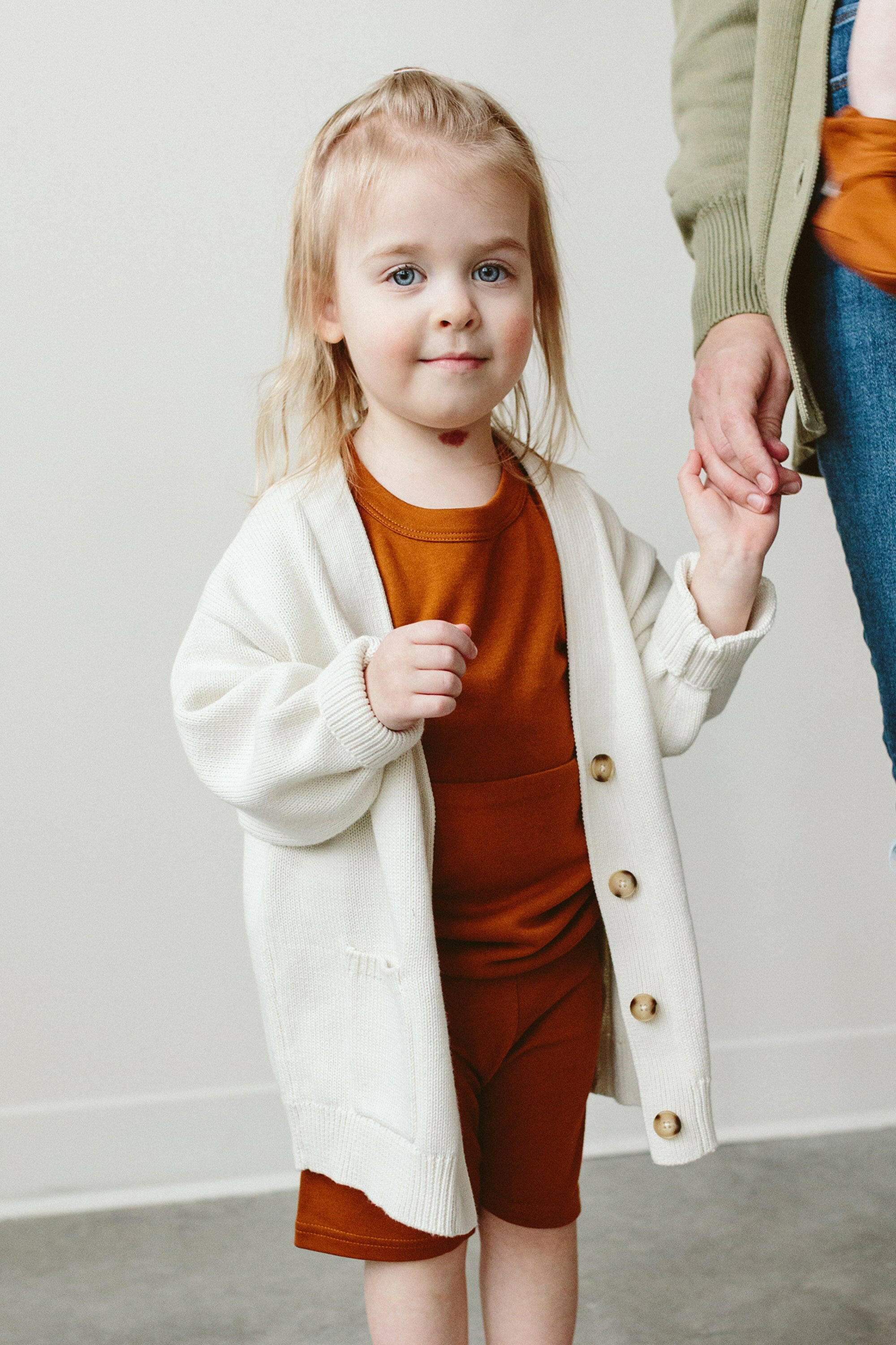 KNIT BUTTON-UP SWEATER | CLOUD sweaters goumikids 6-12M