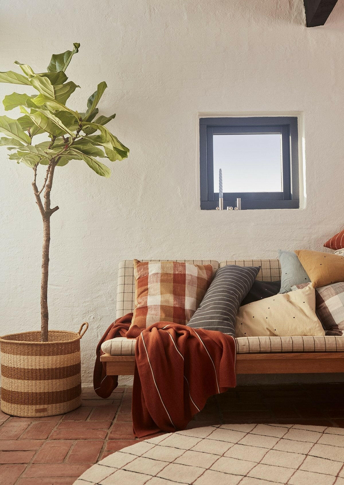 Grid Circle Rug - Offwhite OYOY