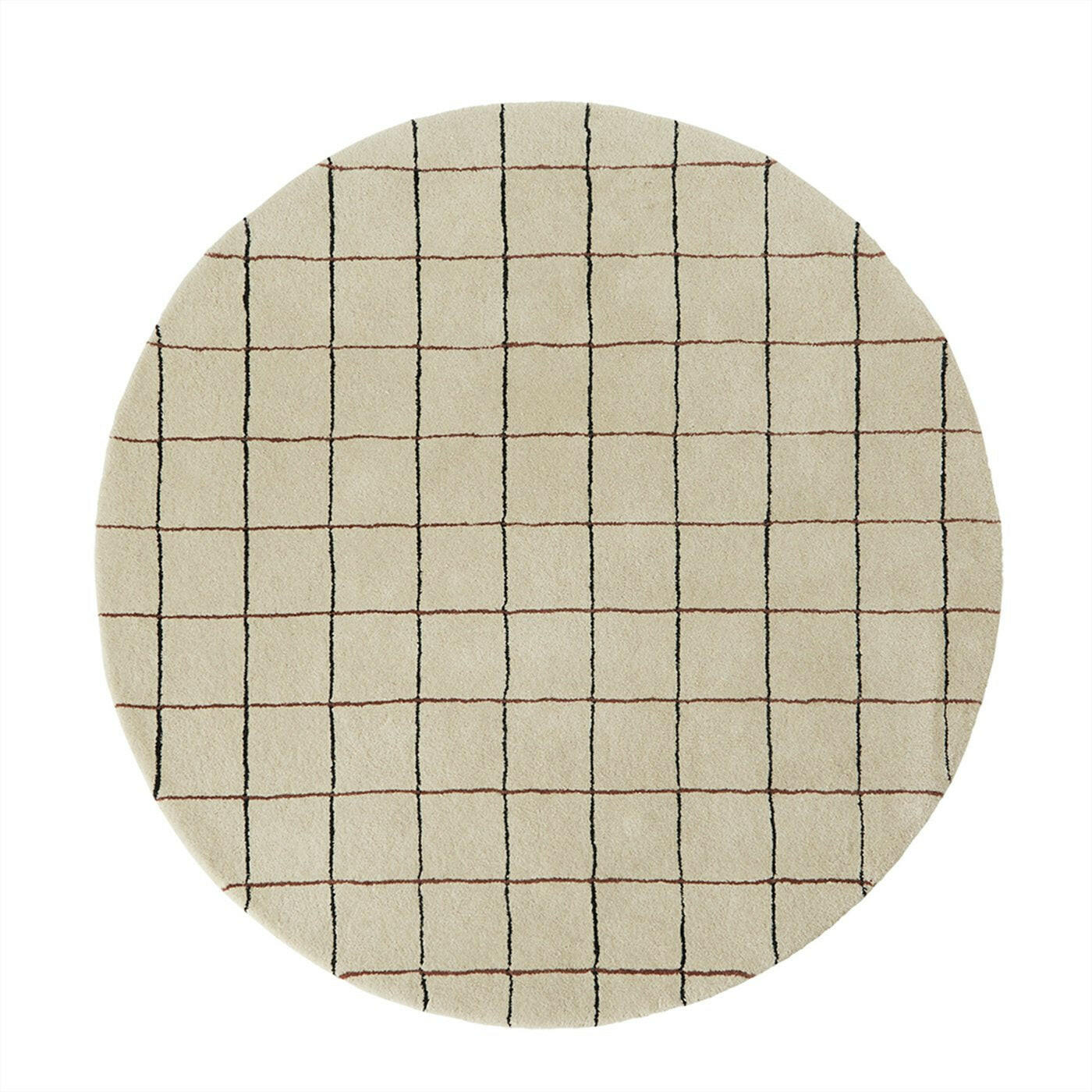 Grid Circle Rug - Offwhite OYOY