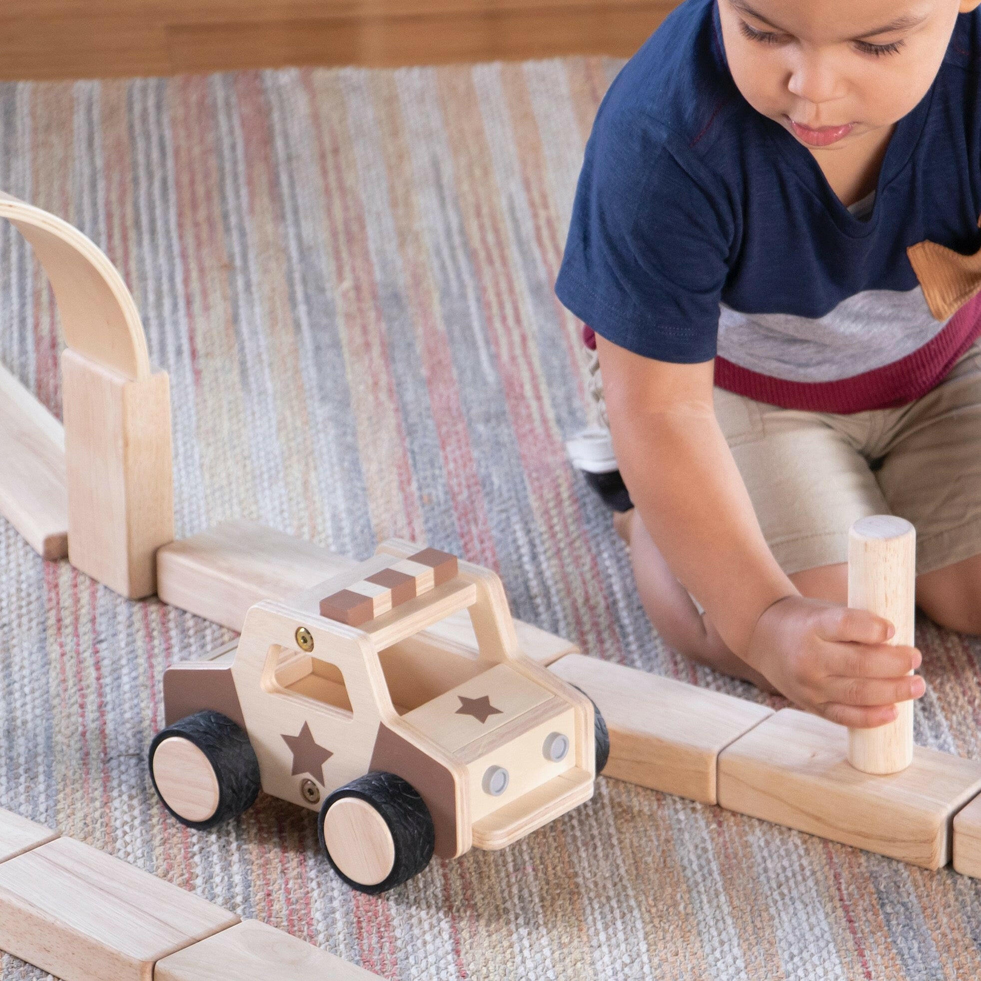Wooden Police Car Wooden Toys Guidecraft