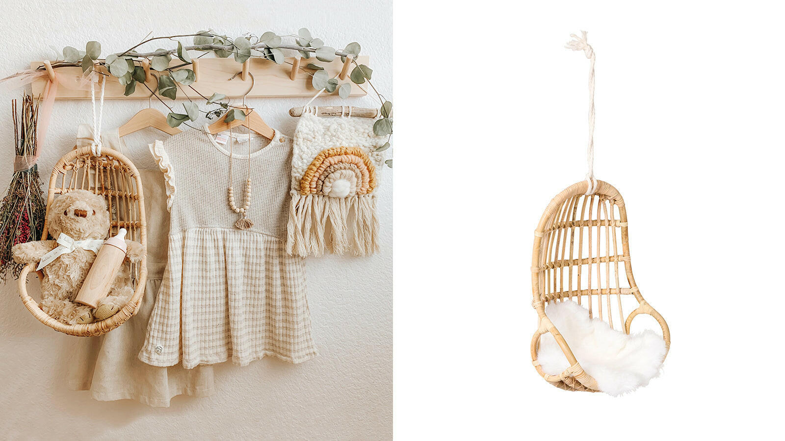 Rattan Hanging Egg Toy Doll Chair Poppie Toys