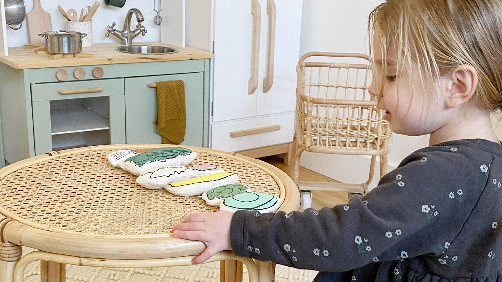 Rattan Table for Kids Poppie Toys