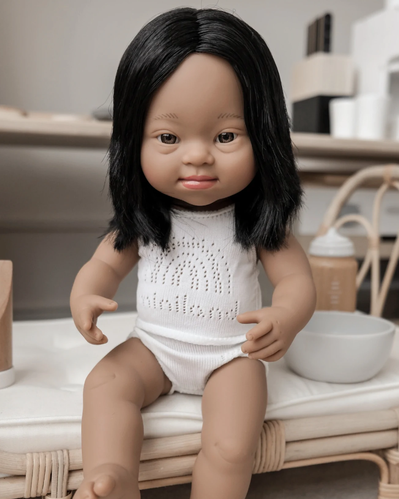 Baby Girl Hispanic with Down Syndrome Dolls Miniland