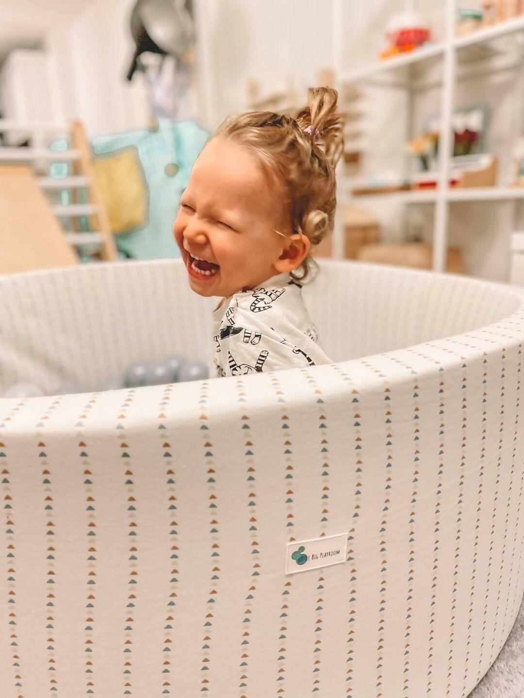 Boho Earth Tone Triangle on Ivory + 200 Pit Balls Ball Pit Bundles Little Big Playroom
