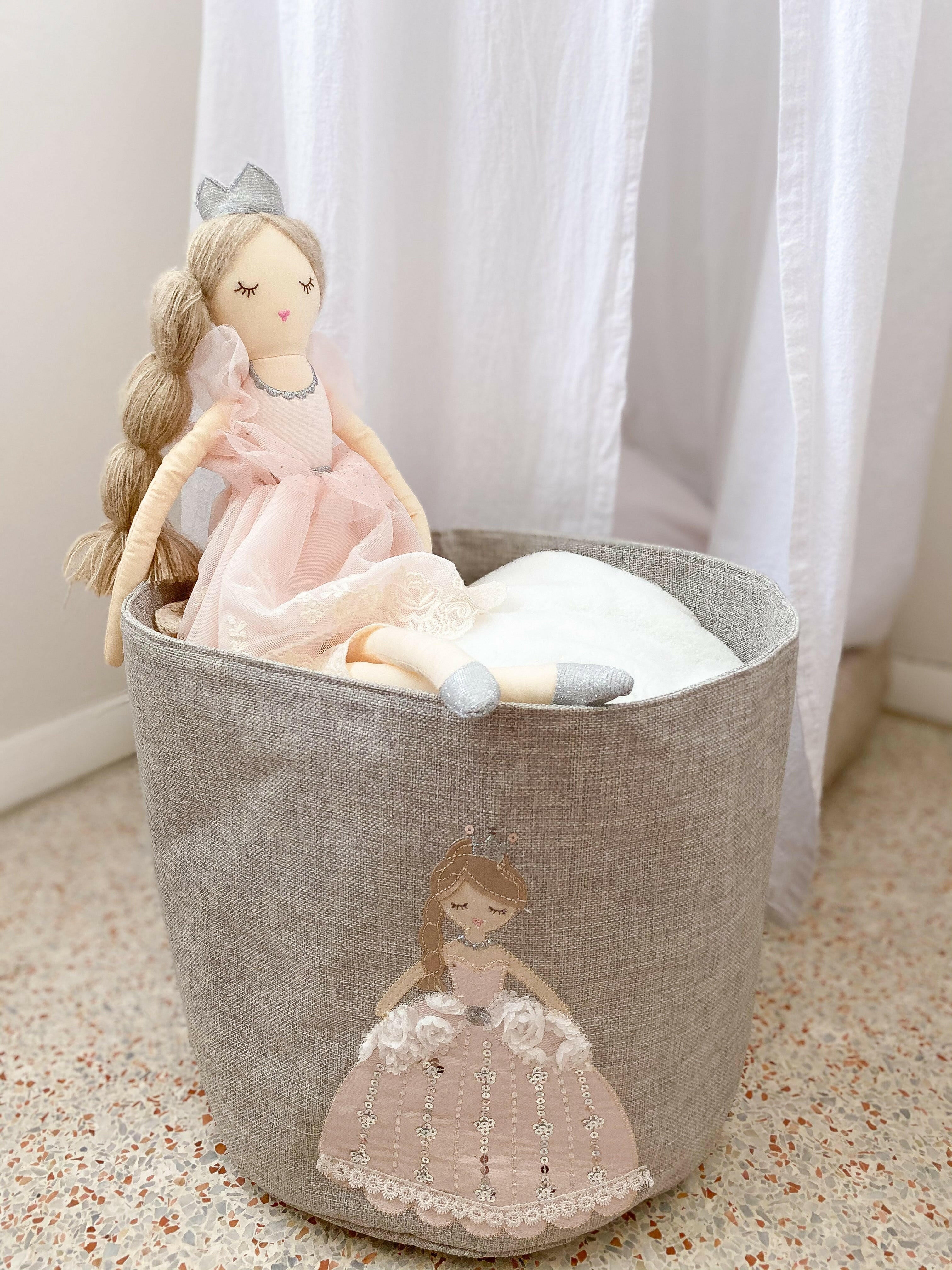 PRINCESS LINEN TOY BIN Storage Bin MON AMI