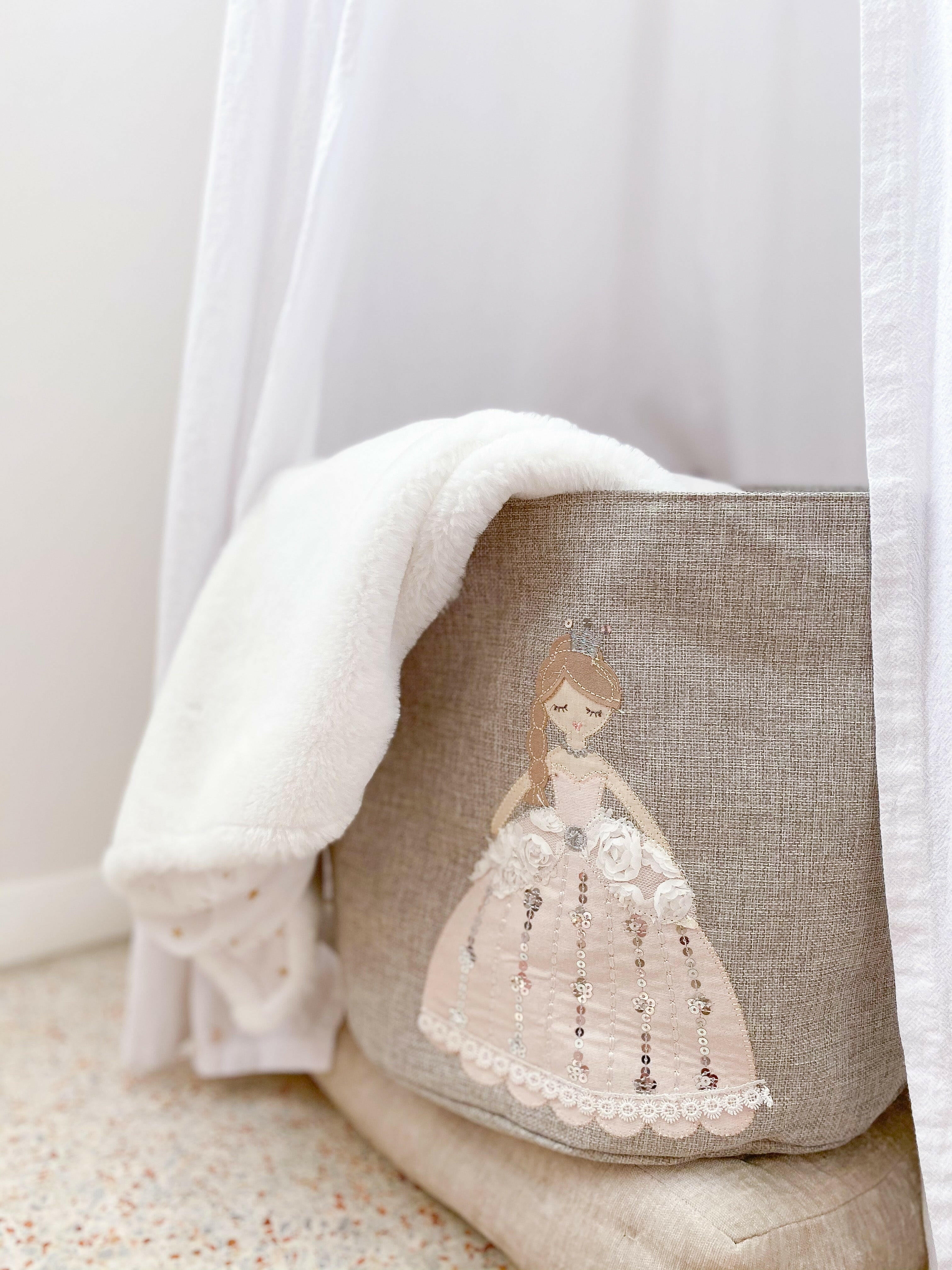 PRINCESS LINEN TOY BIN Storage Bin MON AMI