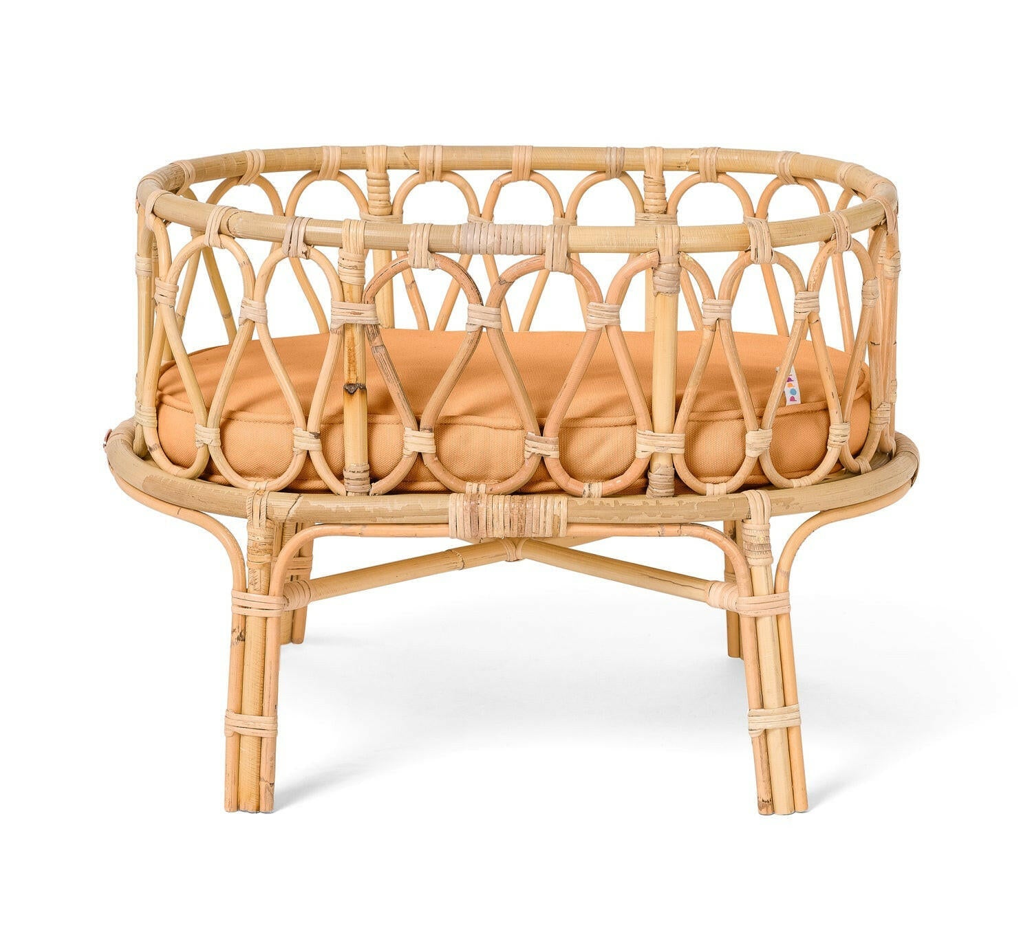 Rattan Toy Doll Crib Doll Furniture Poppie Clay Crib w/Duvet & Pillow Set