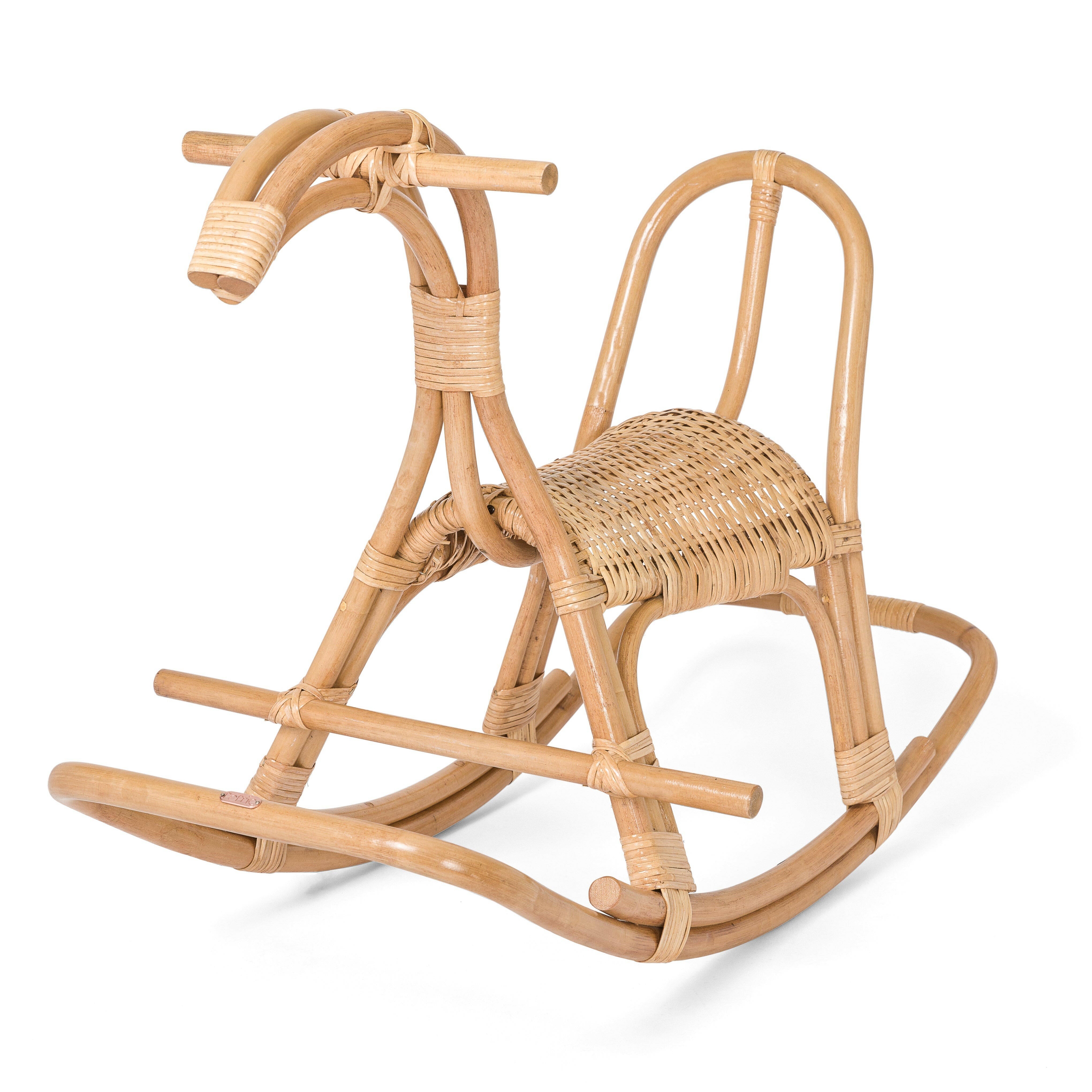 Poppie rocker, Rattan Rocking Horse Poppie Toys Kid Sized (2 and up)