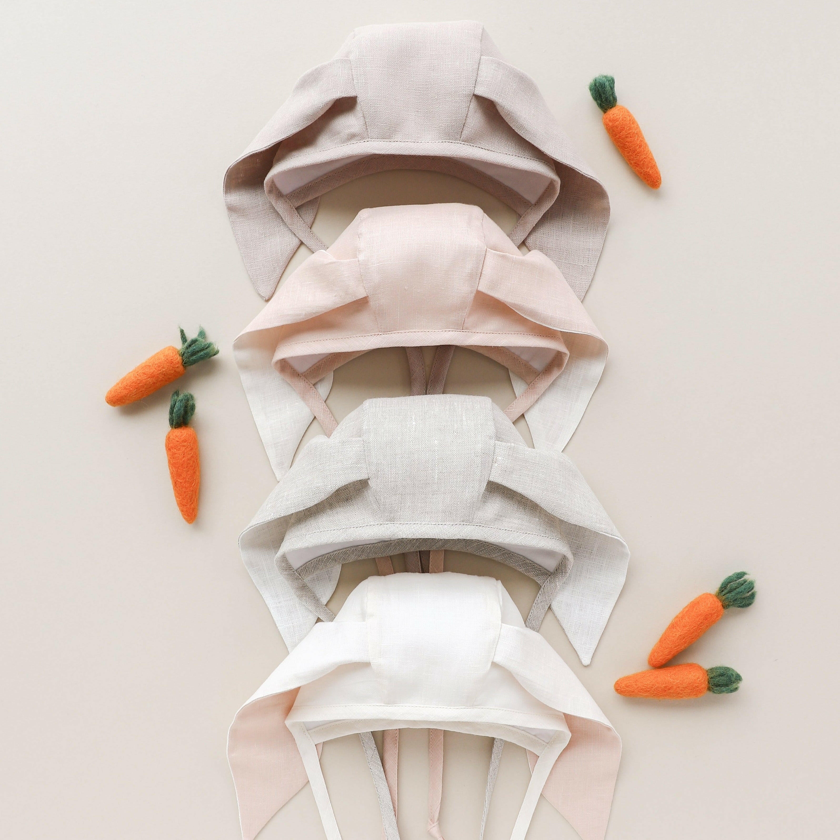 Just Beige Bunny Bonnet Cotton-Lined Bonnets Briar Baby®