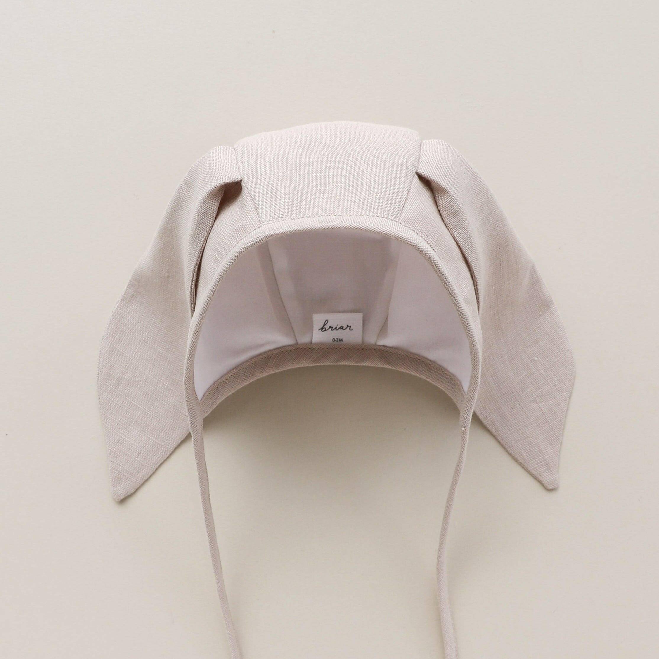 Just Beige Bunny Bonnet Cotton-Lined Bonnets Briar Baby®