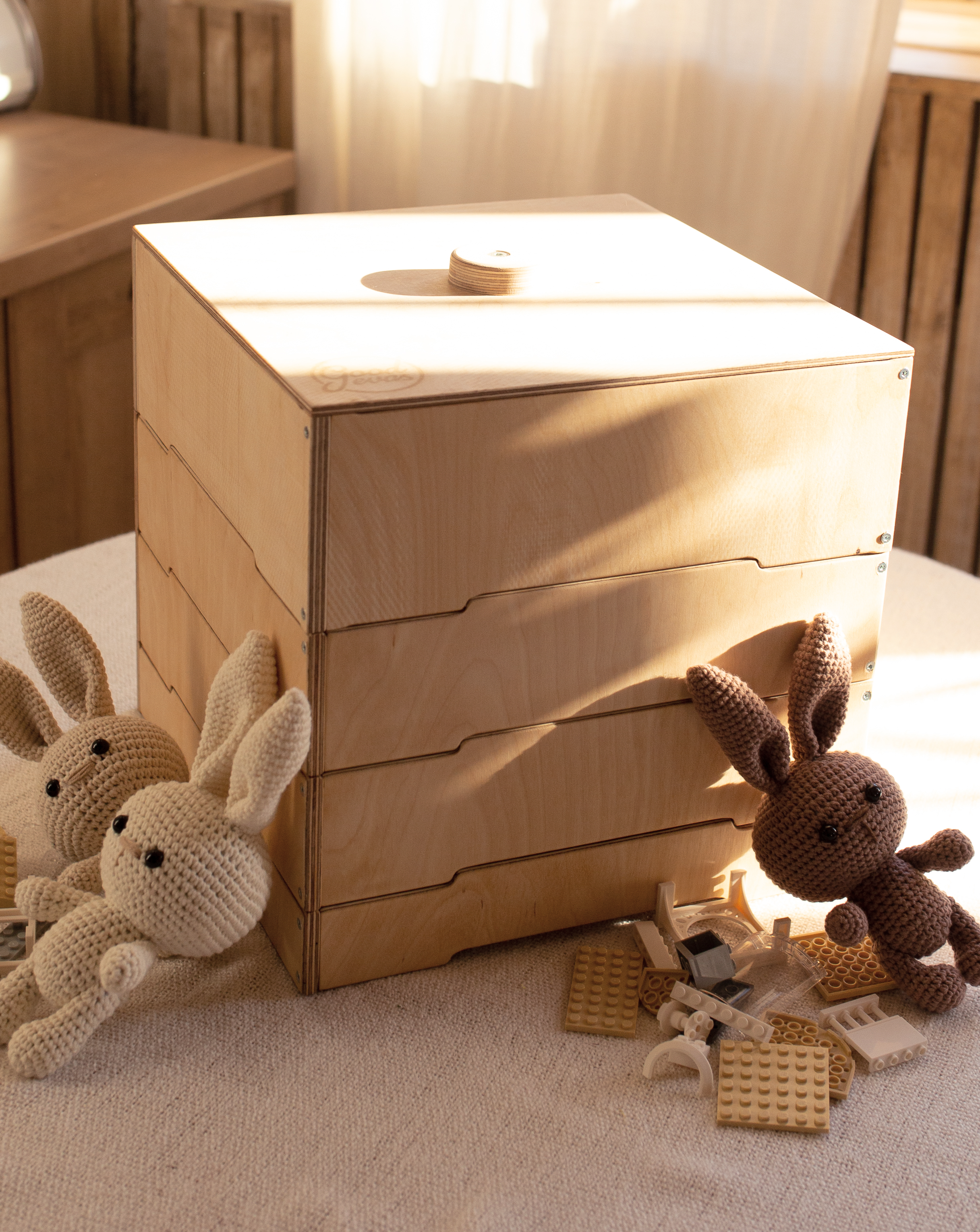 Wooden storage/sorter for LEGO® Lego Storage Goodevas