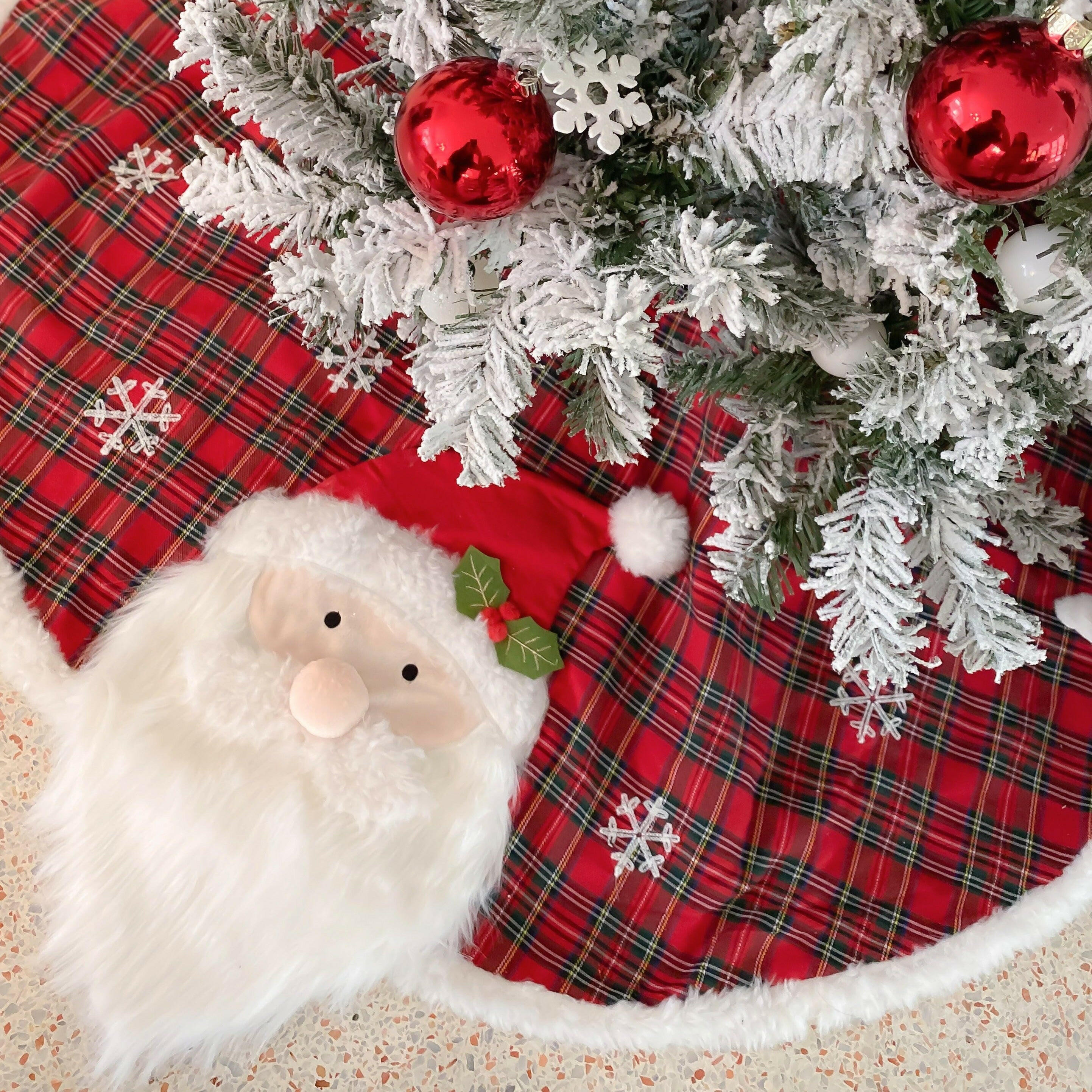 TARTAN SANTA TREE SKIRT Tree Skirt MON AMI