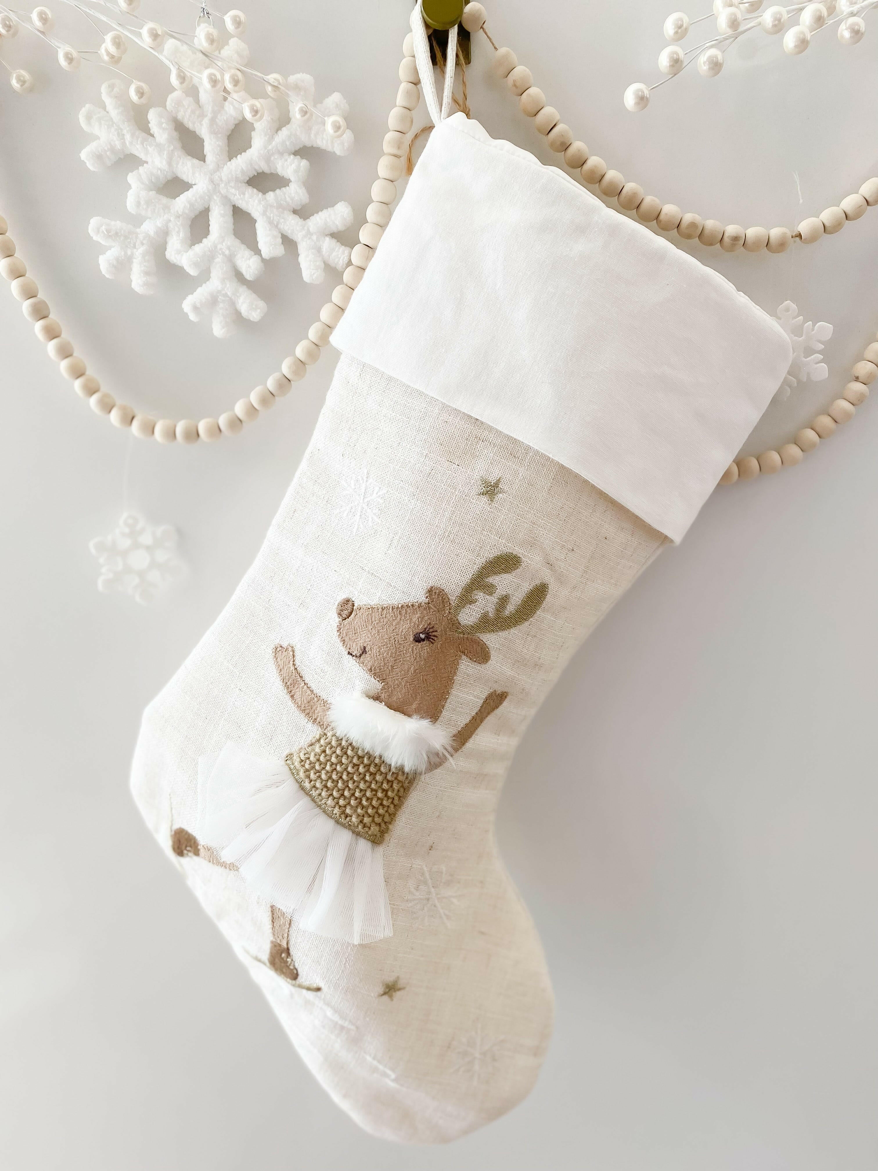 Skating Reindeer Stocking Stocking MON AMI