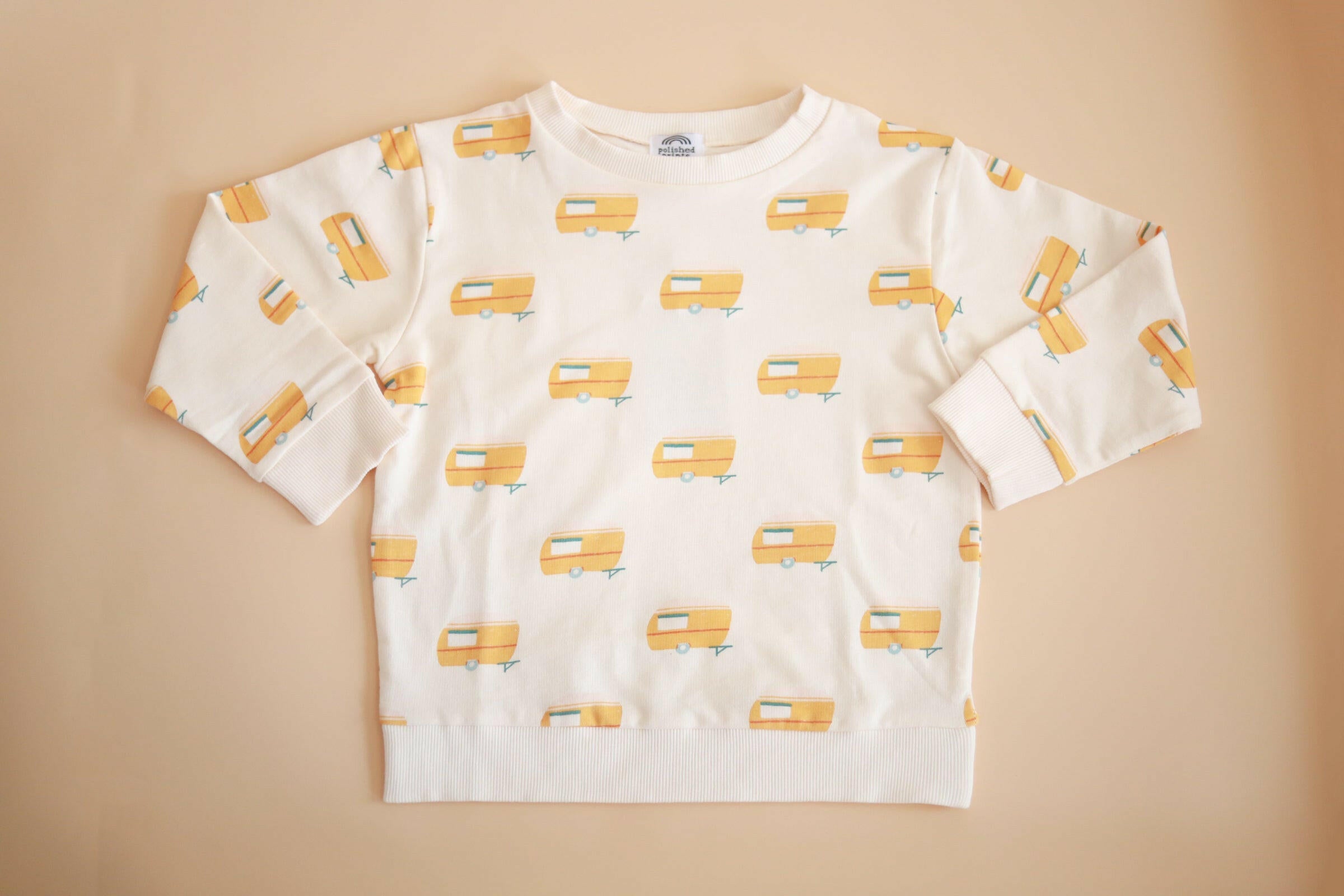 "The Stover" Retro Camper Kid's Pullover Kids Polished Prints