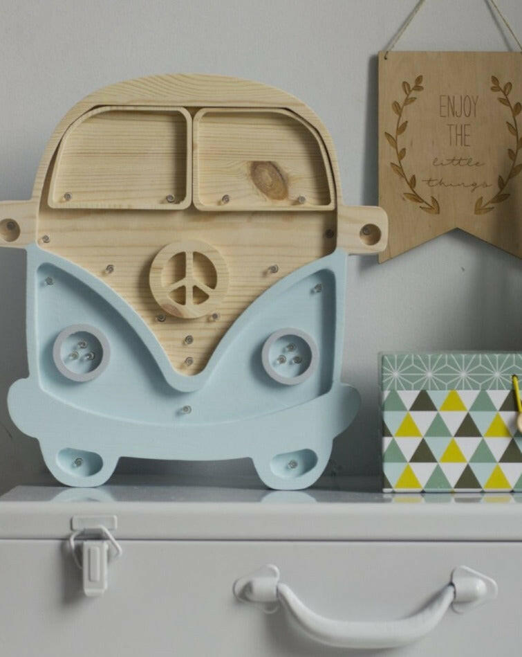 Camper Van Lamp - Wood Blue Lighting Little Lights