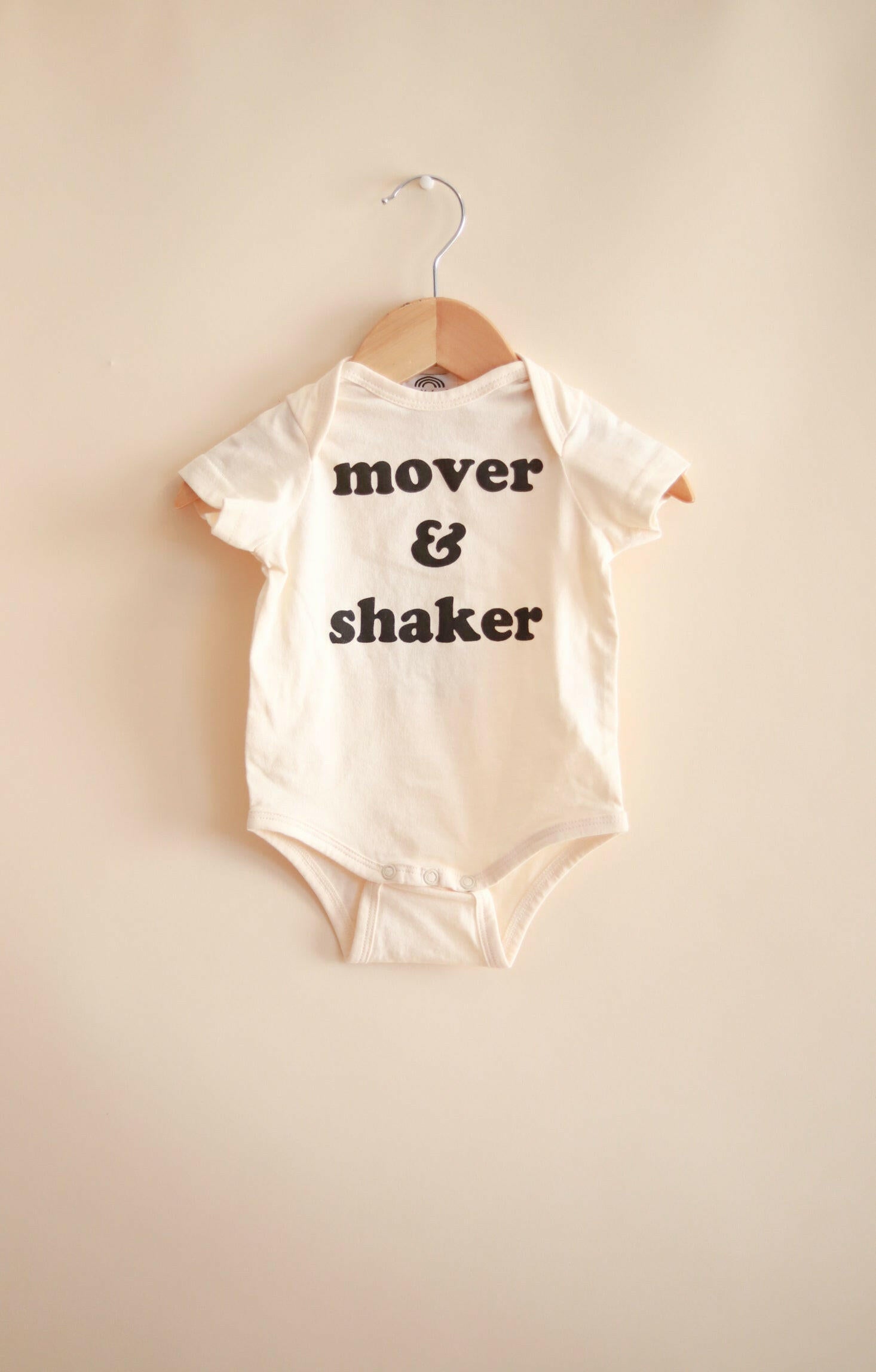 Mover & Shaker Organic Cotton Baby Bodysuit Baby Bodysuit Polished Prints 3mo (NB) Natural