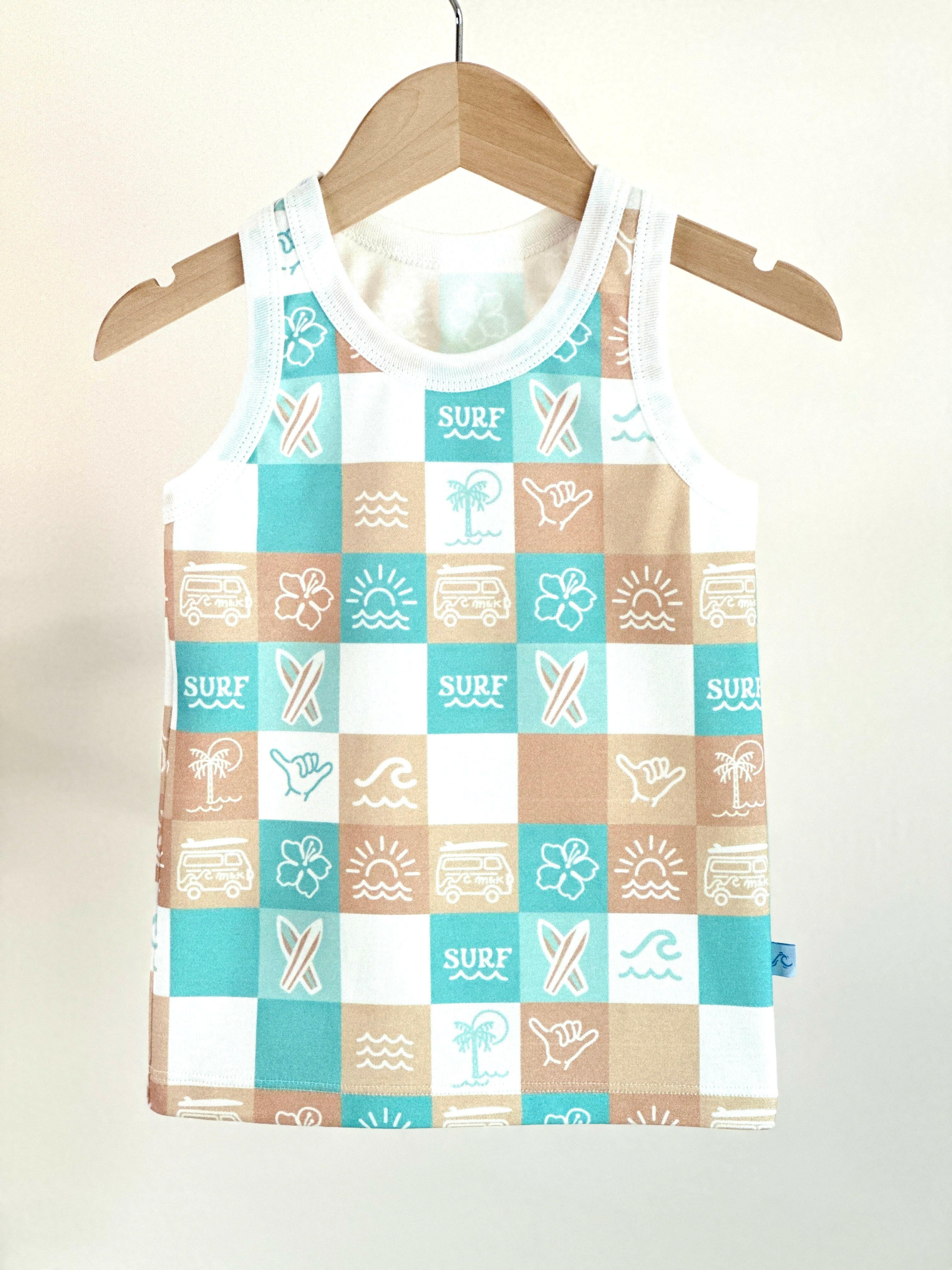 M & K CHECKERS TANK TOP Tank Tops Moana & Kai