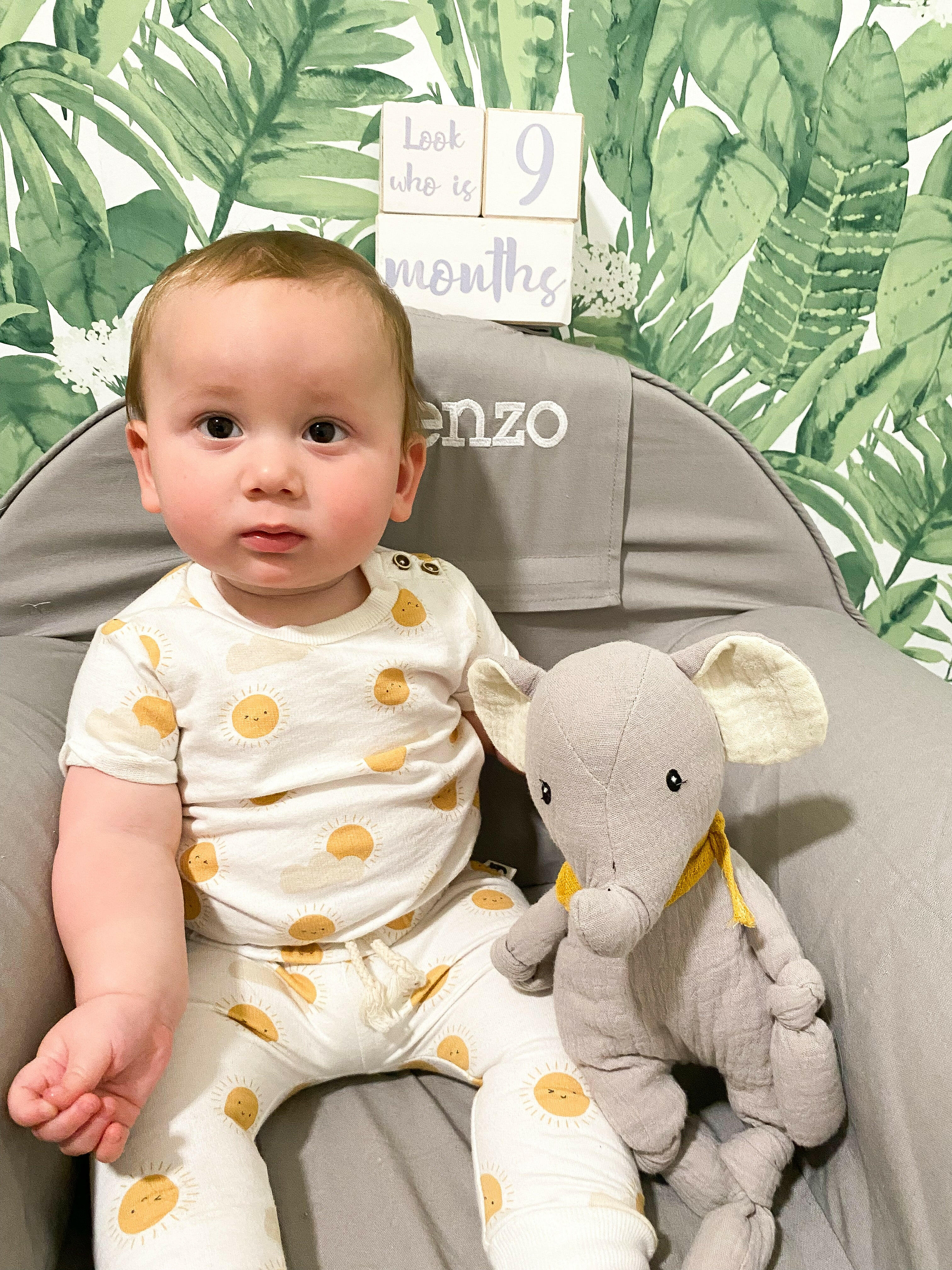 OZZY ELEPHANT MUSLIN KNOTTED SOFT DOLL Doll MON AMI